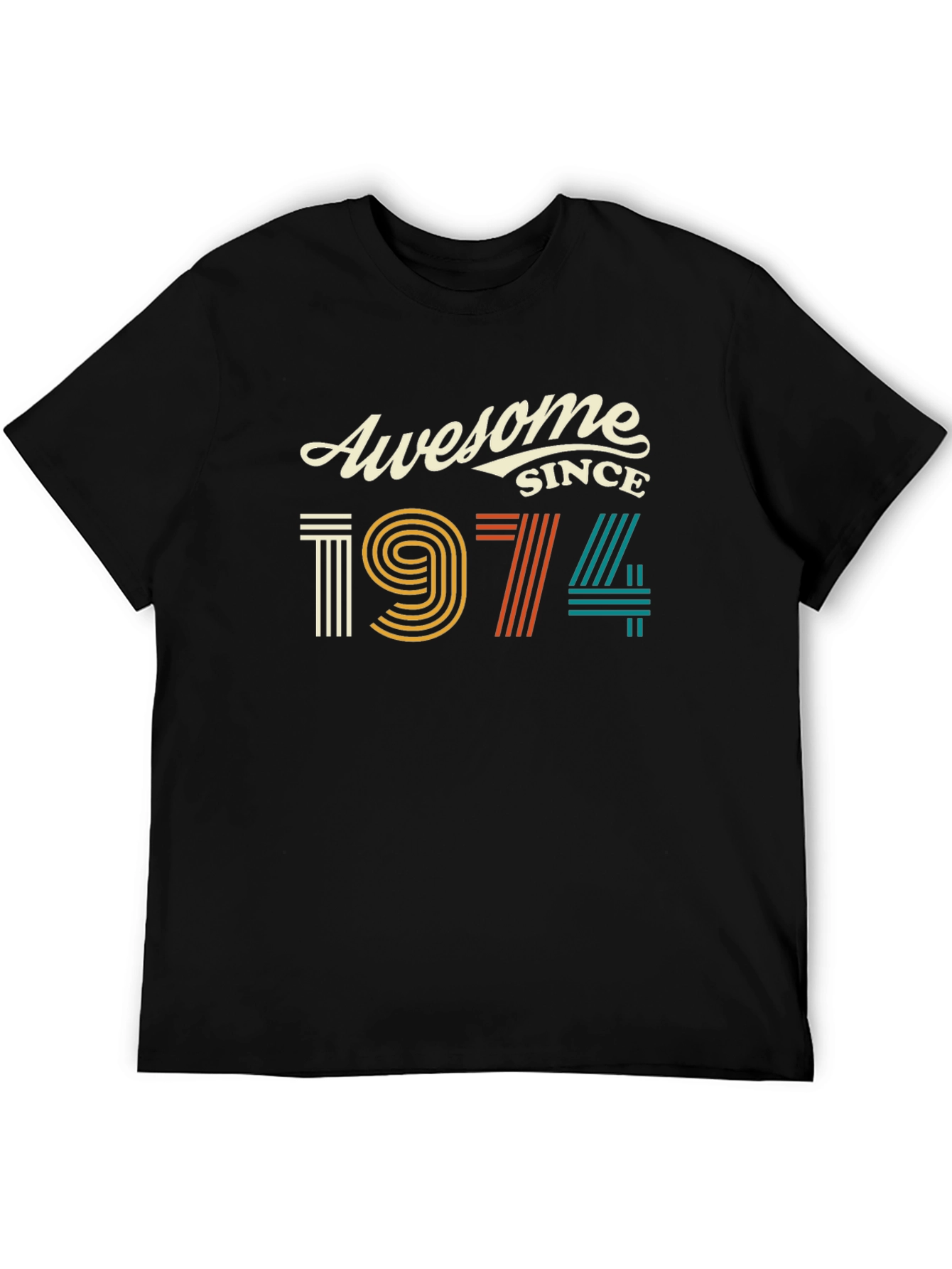 Awesome Since 1974 Black Graphic Tee