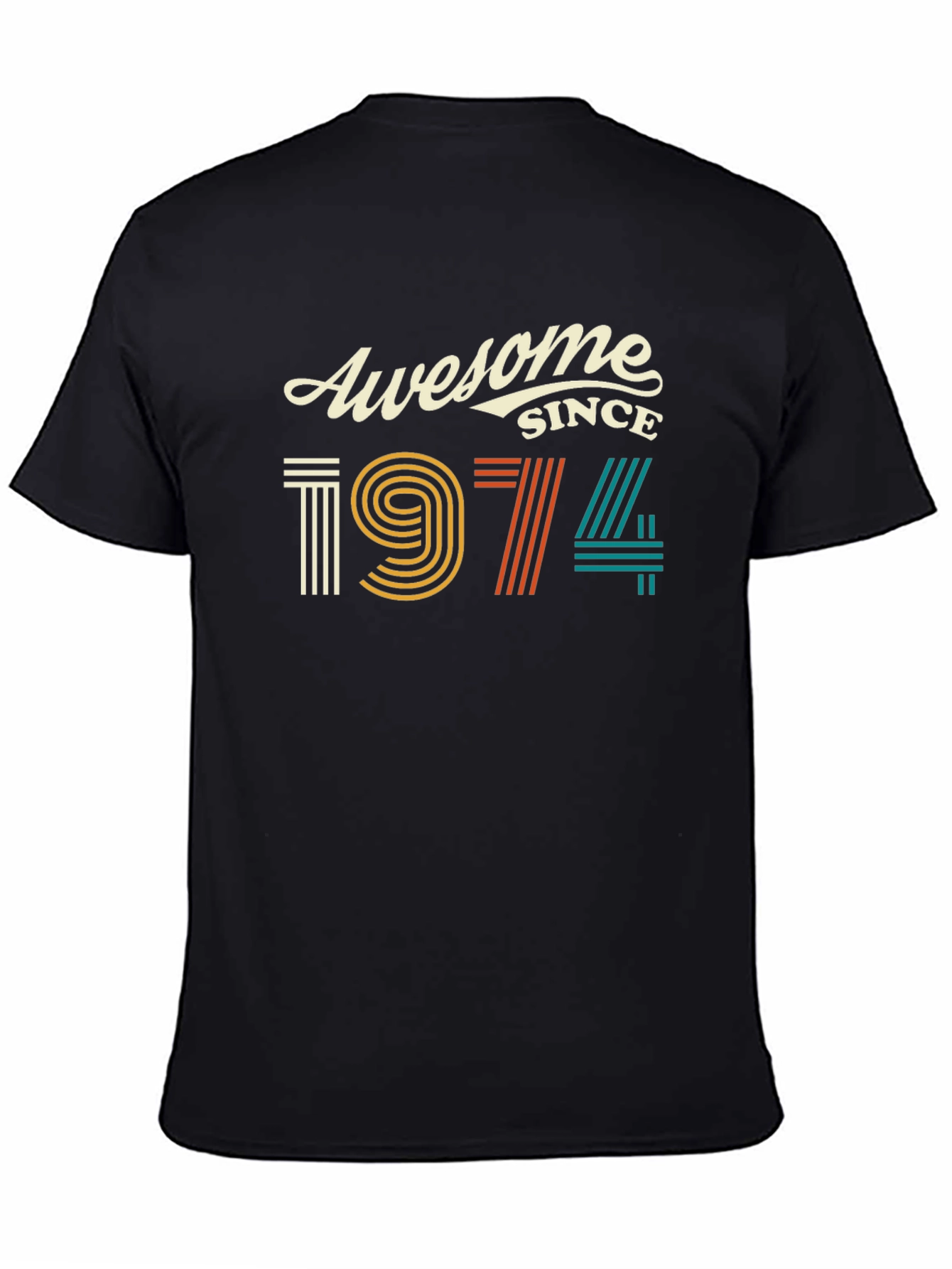 Awesome Since 1974 Black Graphic Tee