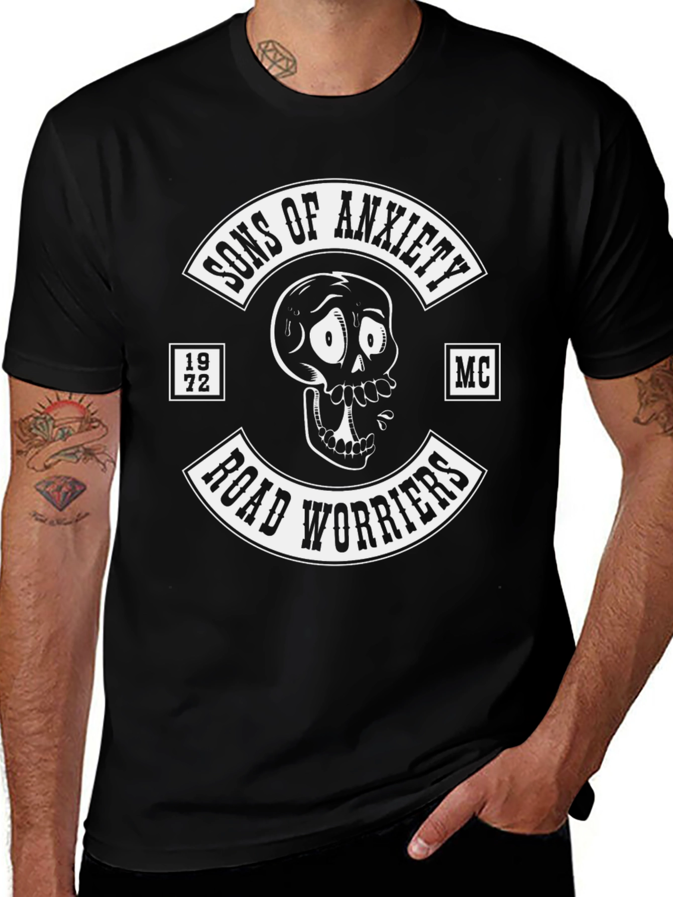 Sons of Anxiety Road Worriers Black T-Shirt