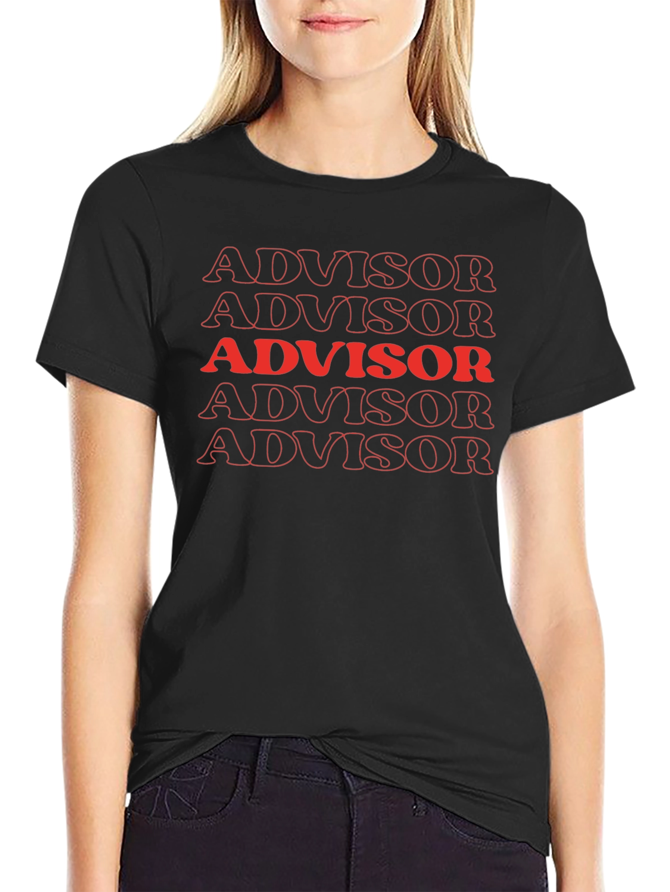 Advisor Graphic Print Black T-Shirt