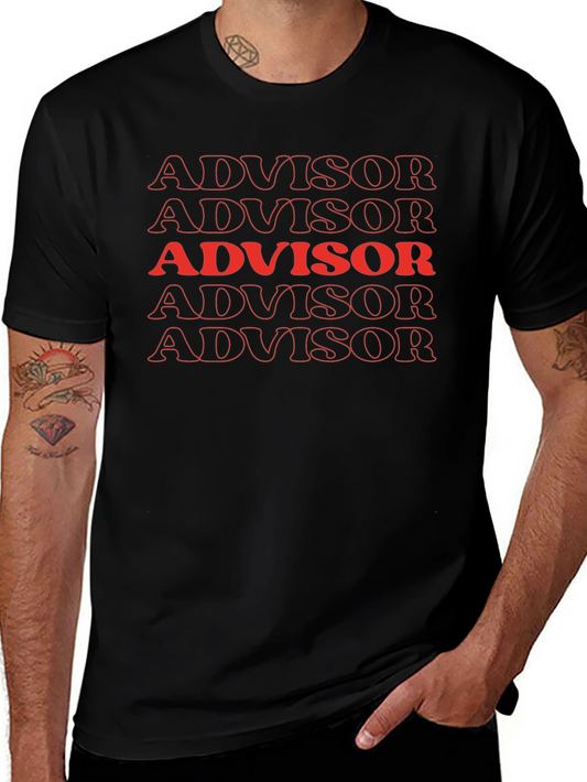 Advisor Graphic Print Black T-Shirt