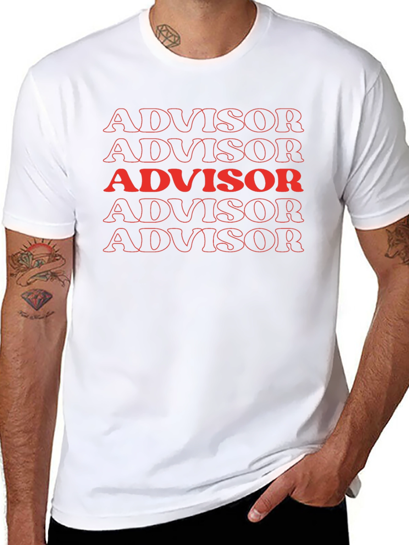 Advisor Graphic Print Black T-Shirt