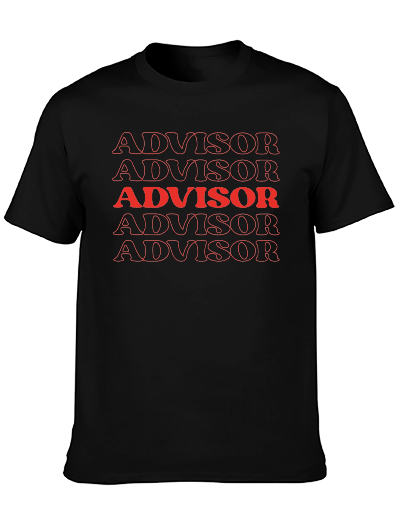 Advisor Graphic Print Black T-Shirt