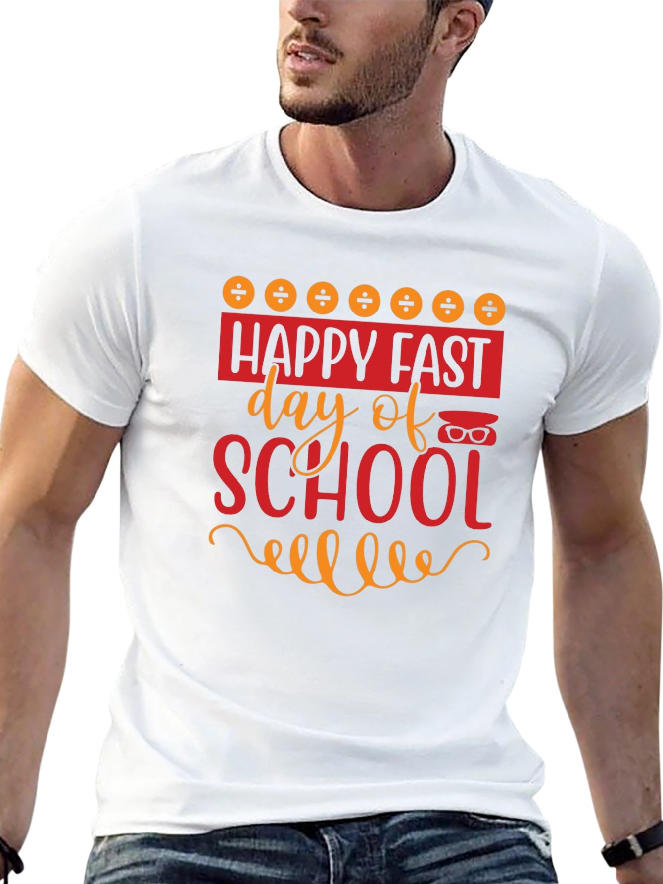 Happy Fast Day of School Black T-Shirt