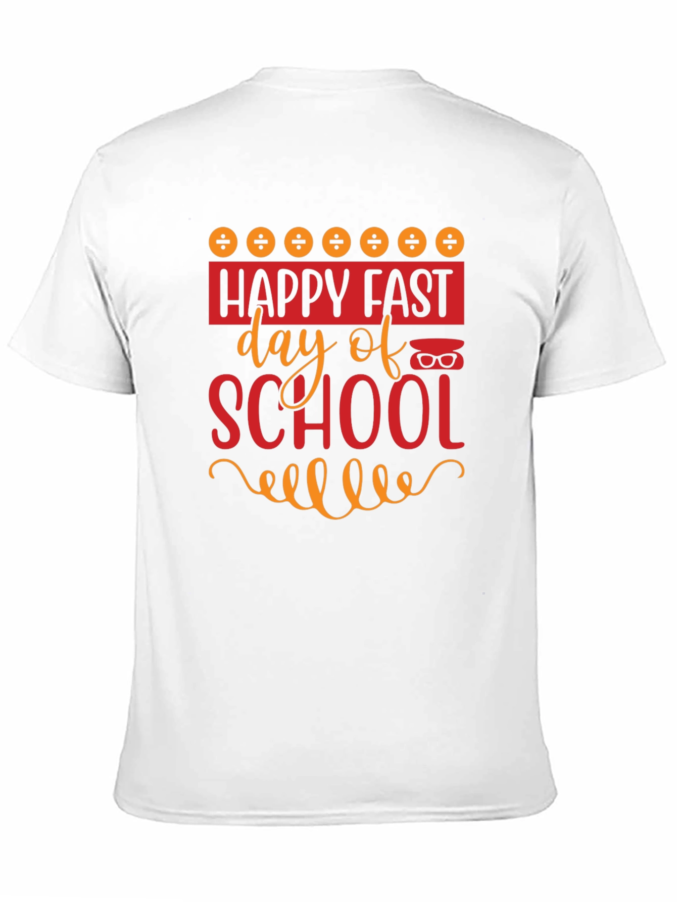 Happy Fast Day of School Black T-Shirt