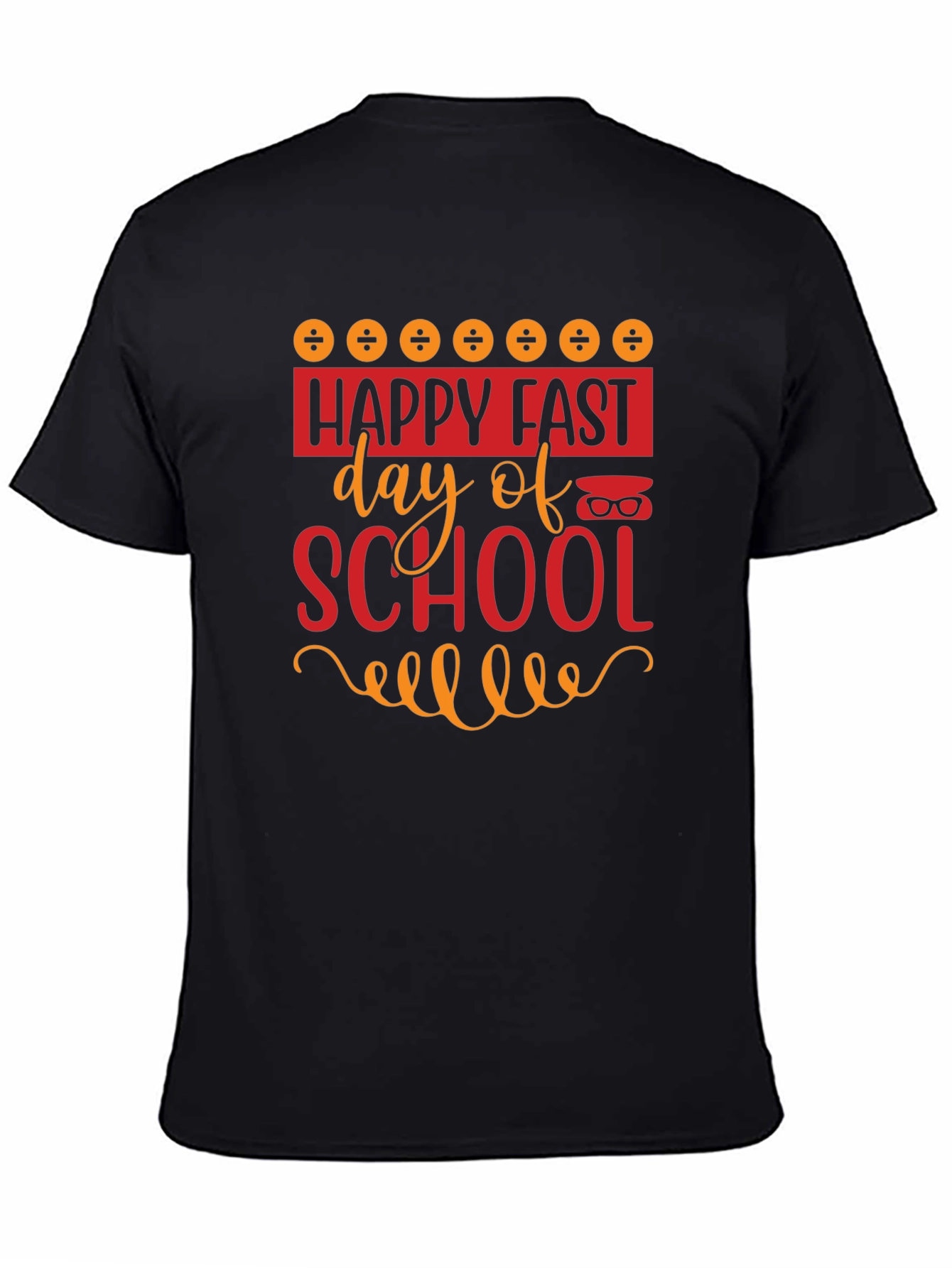 Happy Fast Day of School Black T-Shirt
