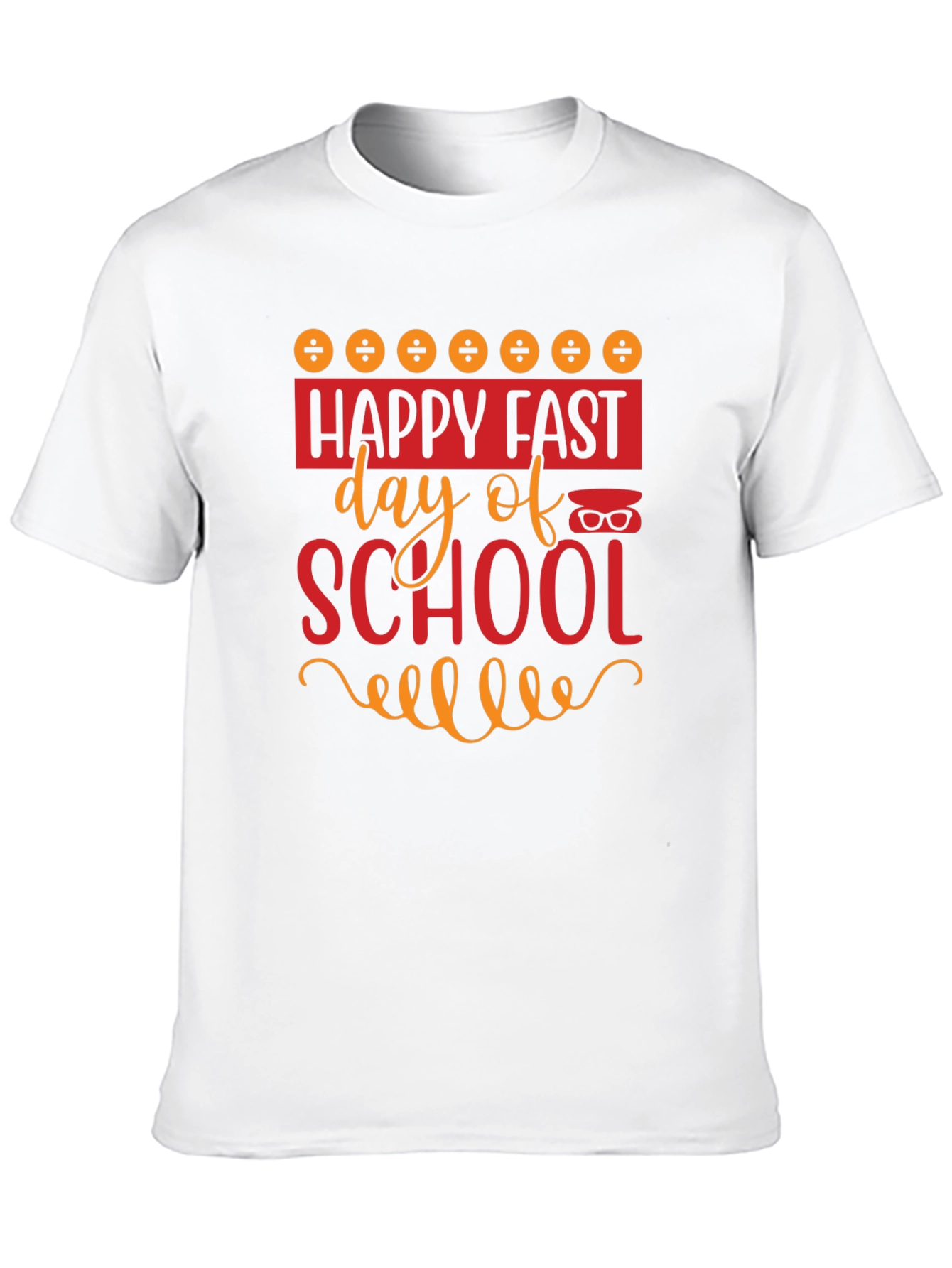 Happy Fast Day of School Black T-Shirt