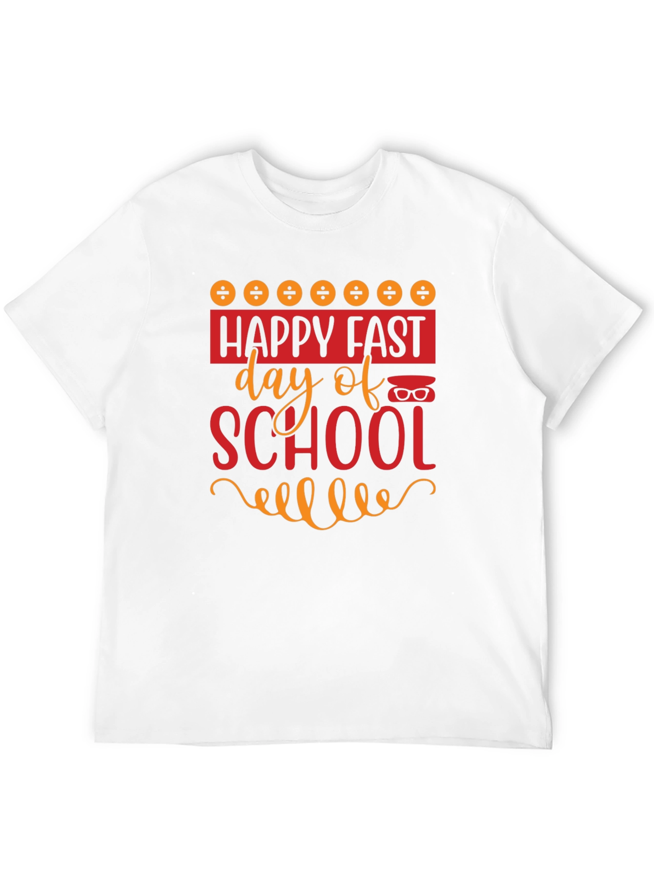 Happy Fast Day of School Black T-Shirt