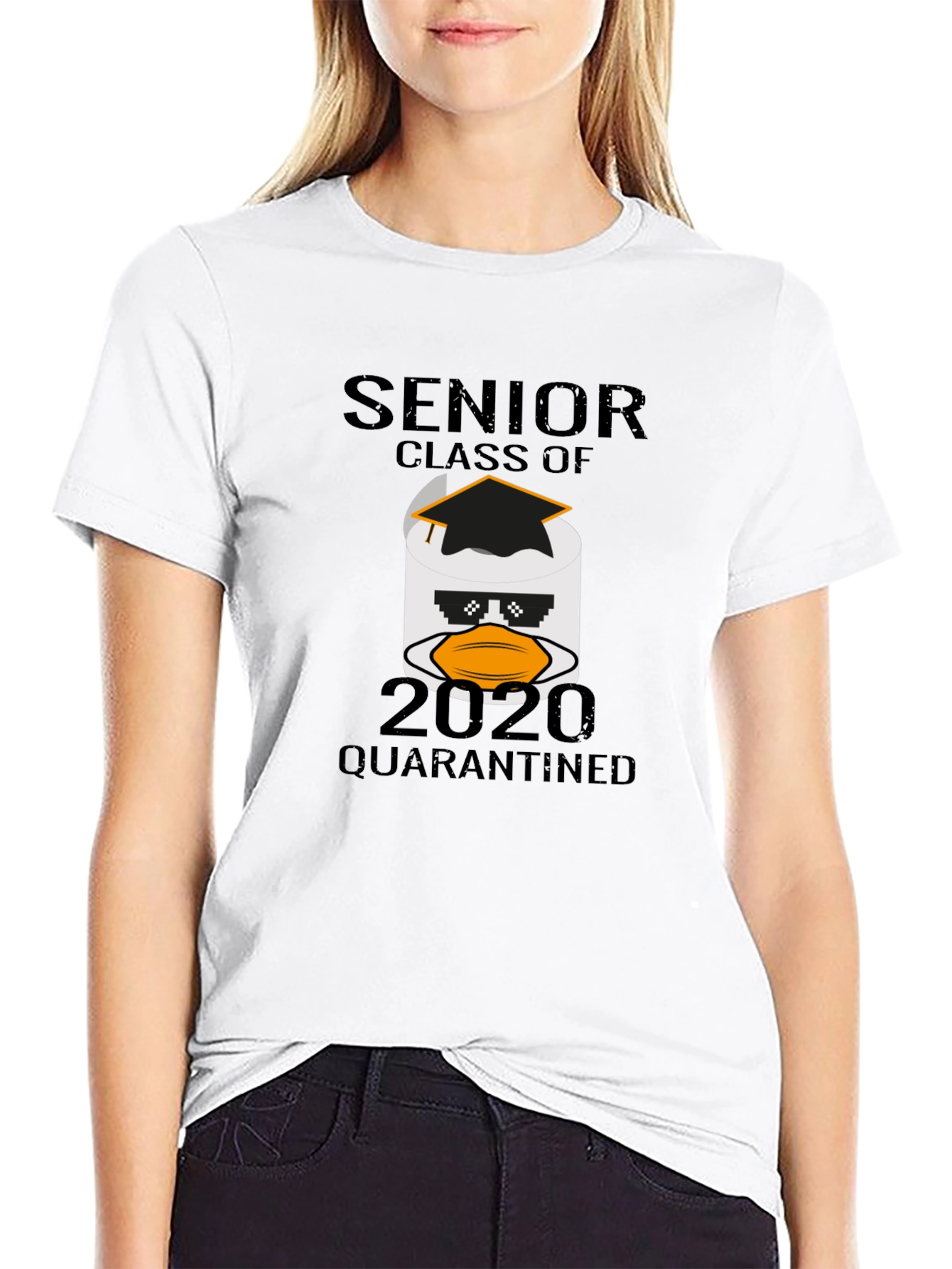 Senior 2020 Quarantined Toilet Paper Graduation T-Shirt