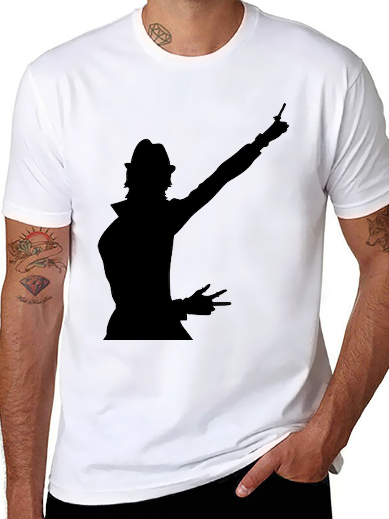 Silhouette Graphic Black T-Shirt