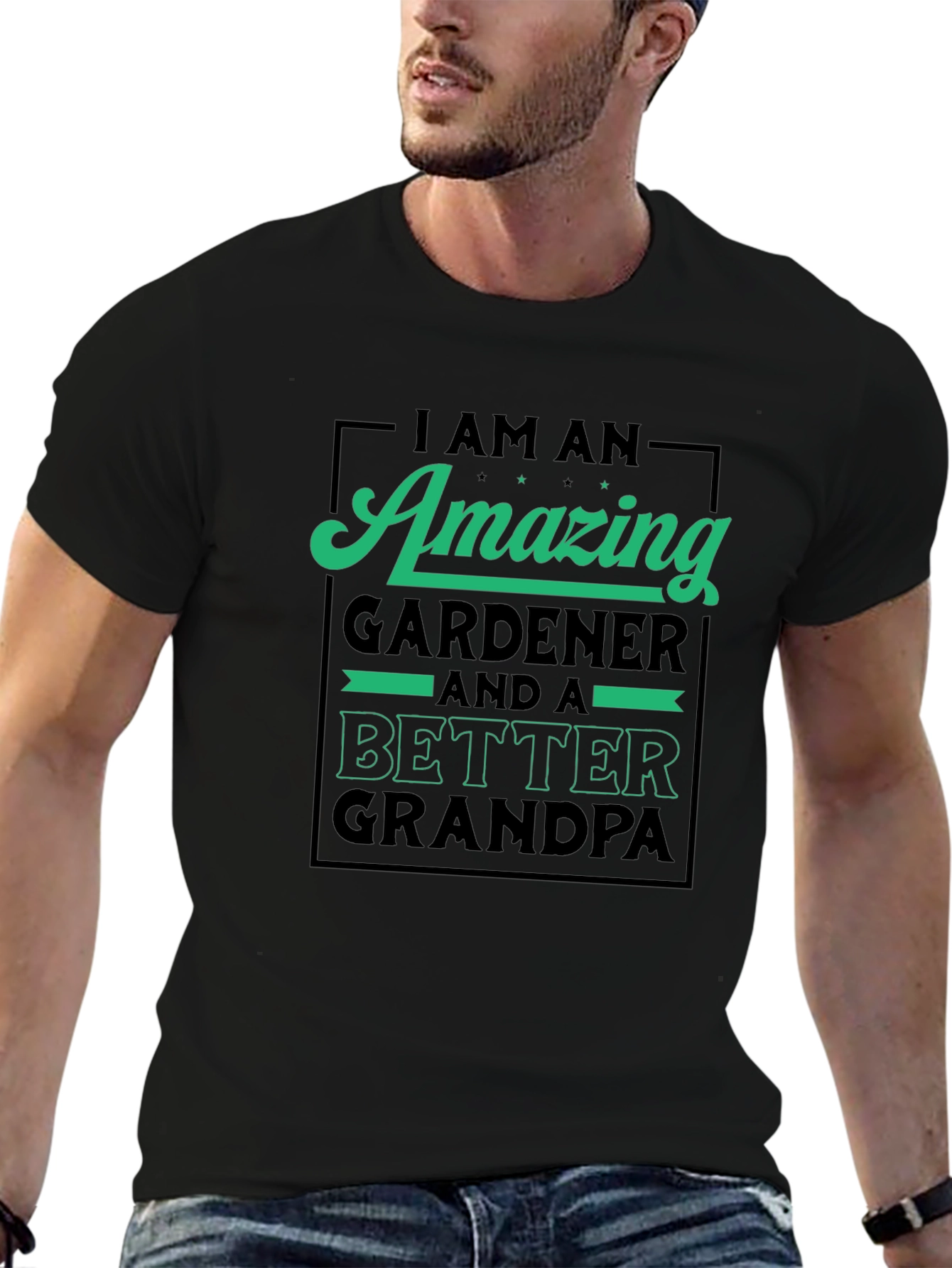 Amazing Gardener & Better Grandpa Graphic T-Shirt