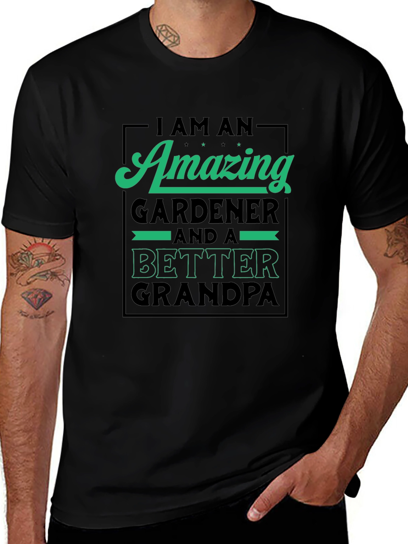 Amazing Gardener & Better Grandpa Graphic T-Shirt