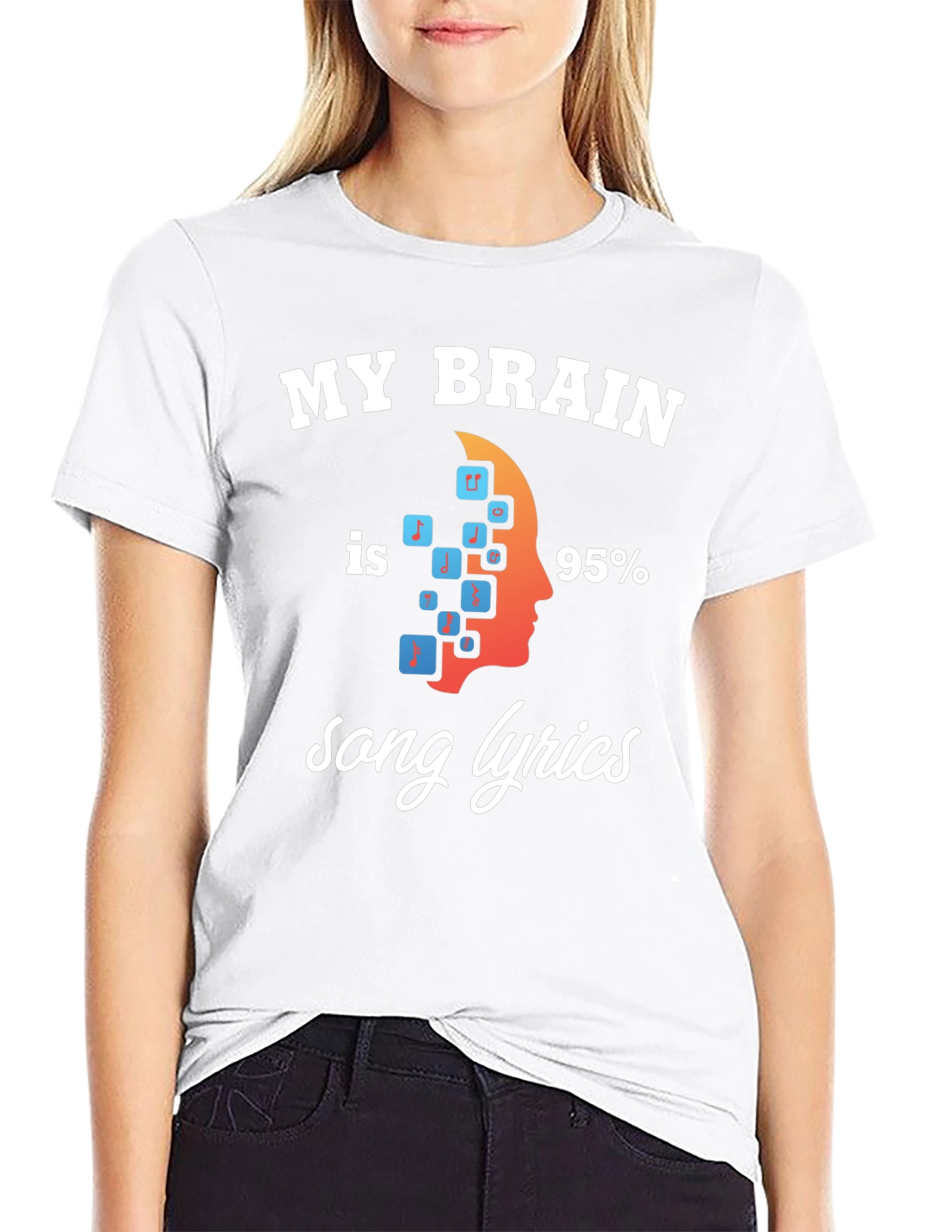 My Brain is 95% Song Lyrics T-Shirt