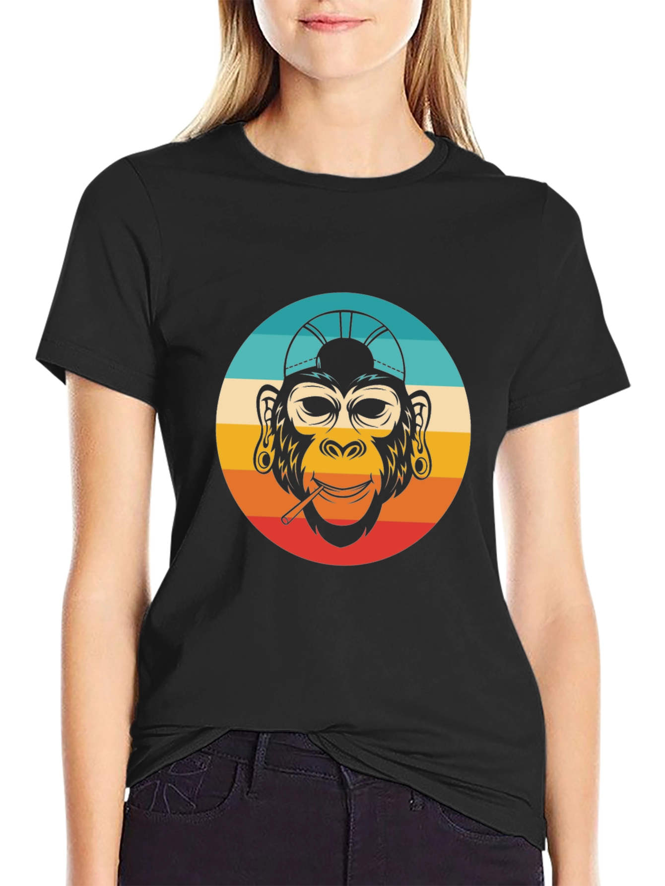 Retro Monkey Graphic T-Shirt