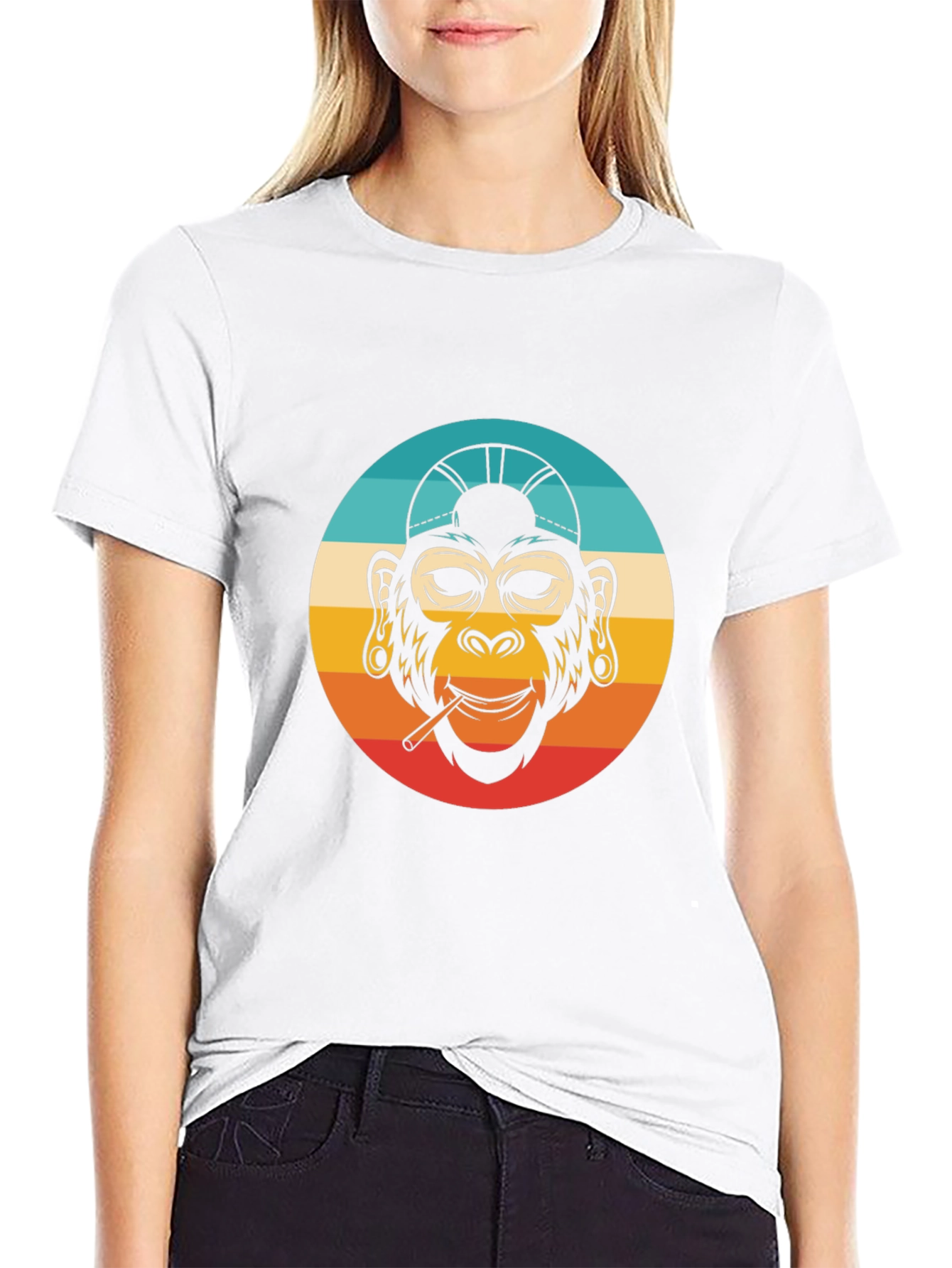 Retro Monkey Graphic T-Shirt