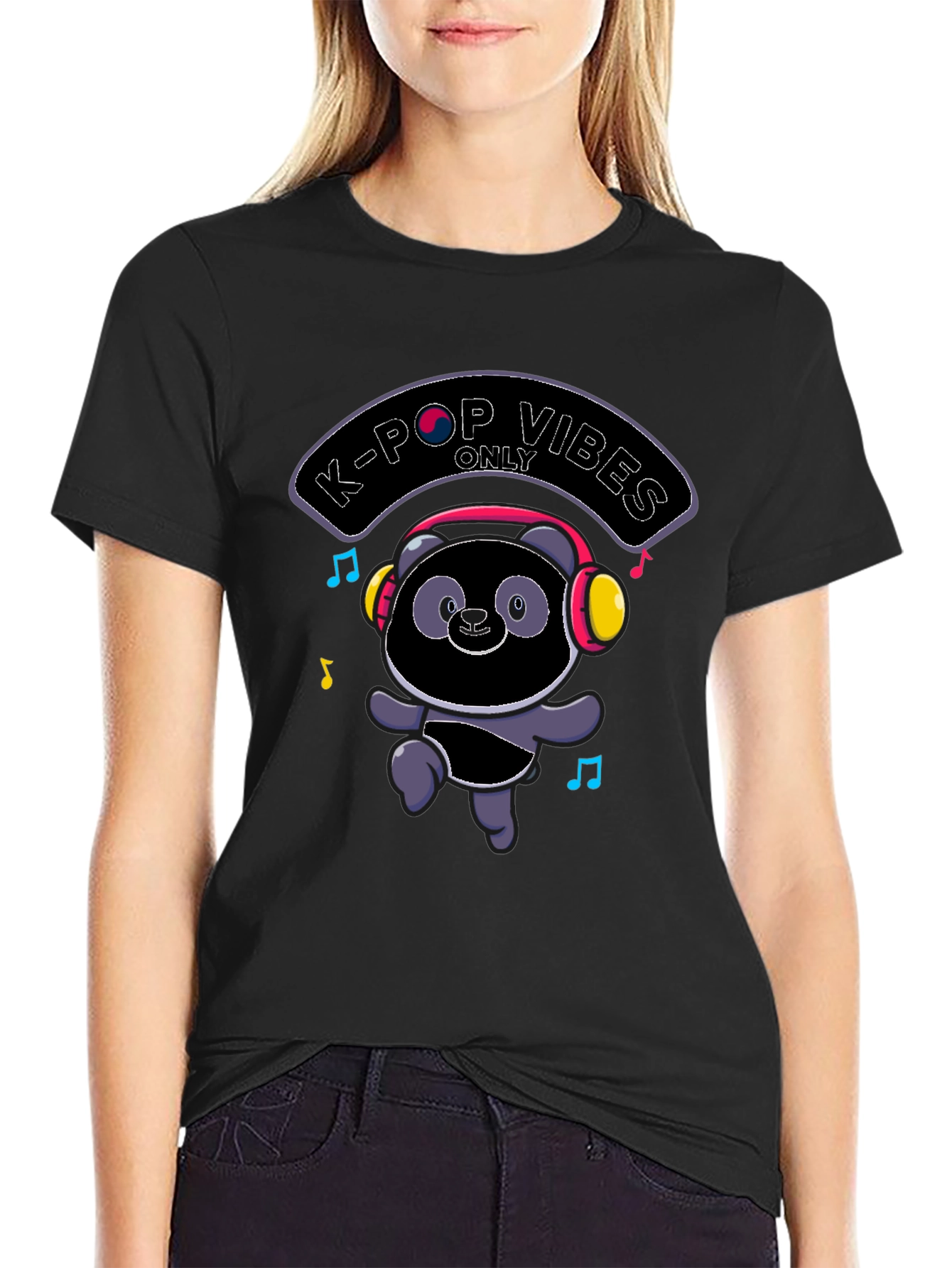 K-Pop Vibes Only Panda T-Shirt