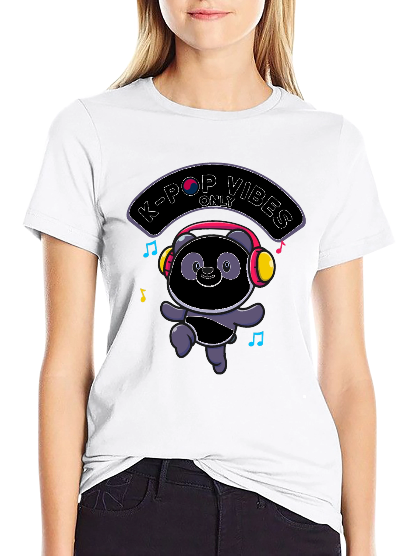 K-Pop Vibes Only Panda T-Shirt
