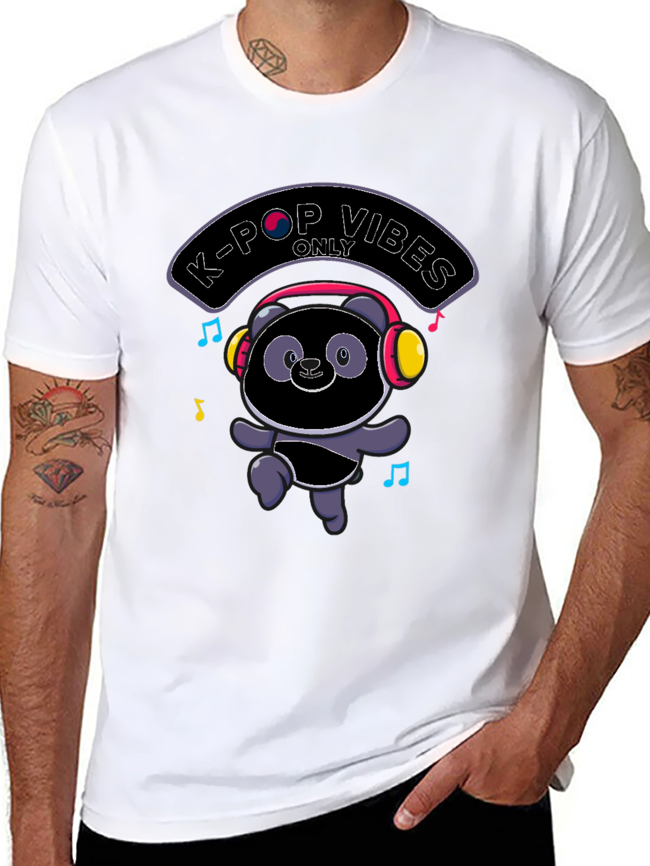 K-Pop Vibes Only Panda T-Shirt