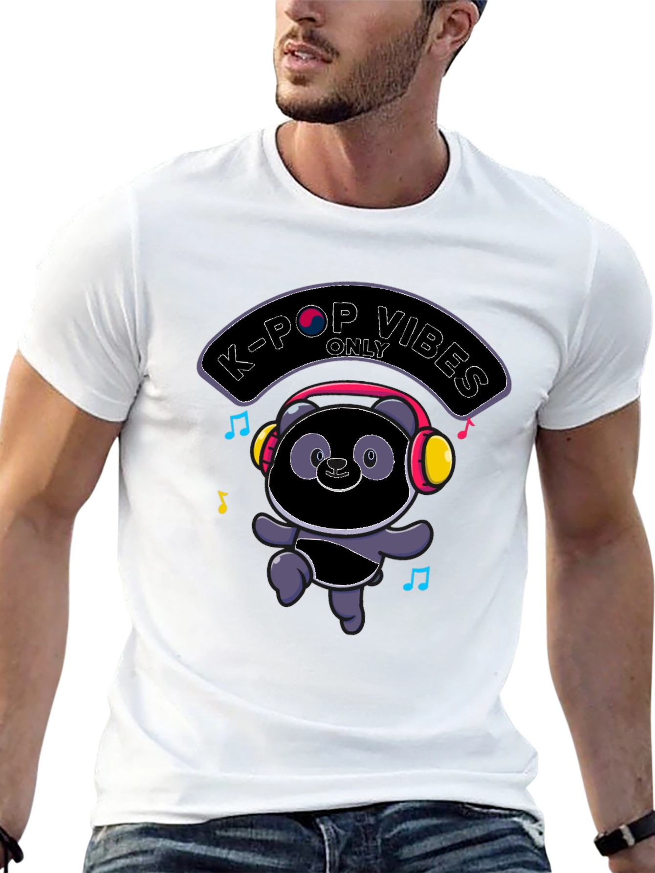 K-Pop Vibes Only Panda T-Shirt