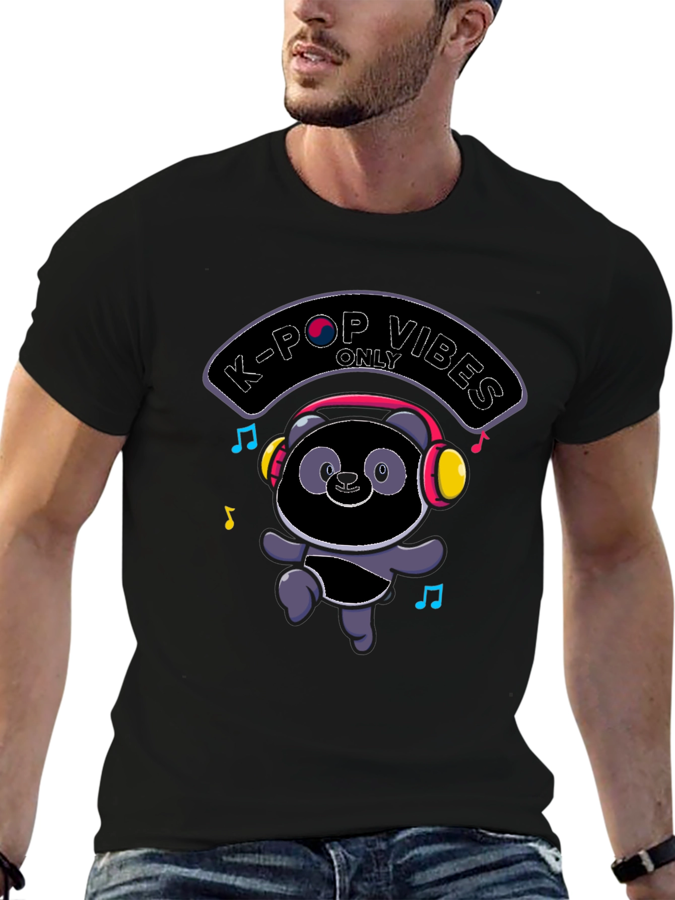 K-Pop Vibes Only Panda T-Shirt