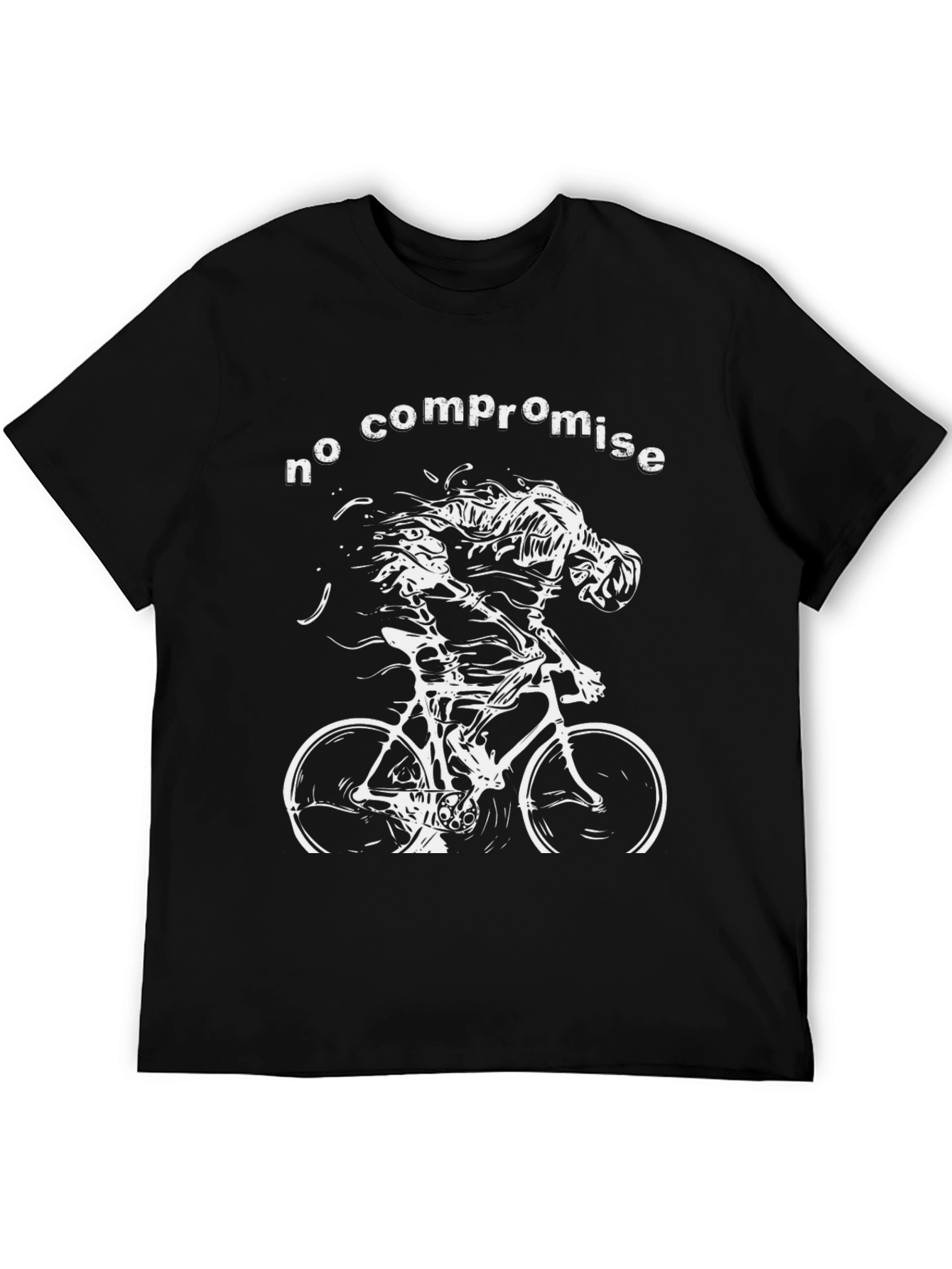 No Compromise Cyclist Graphic Tee - Black