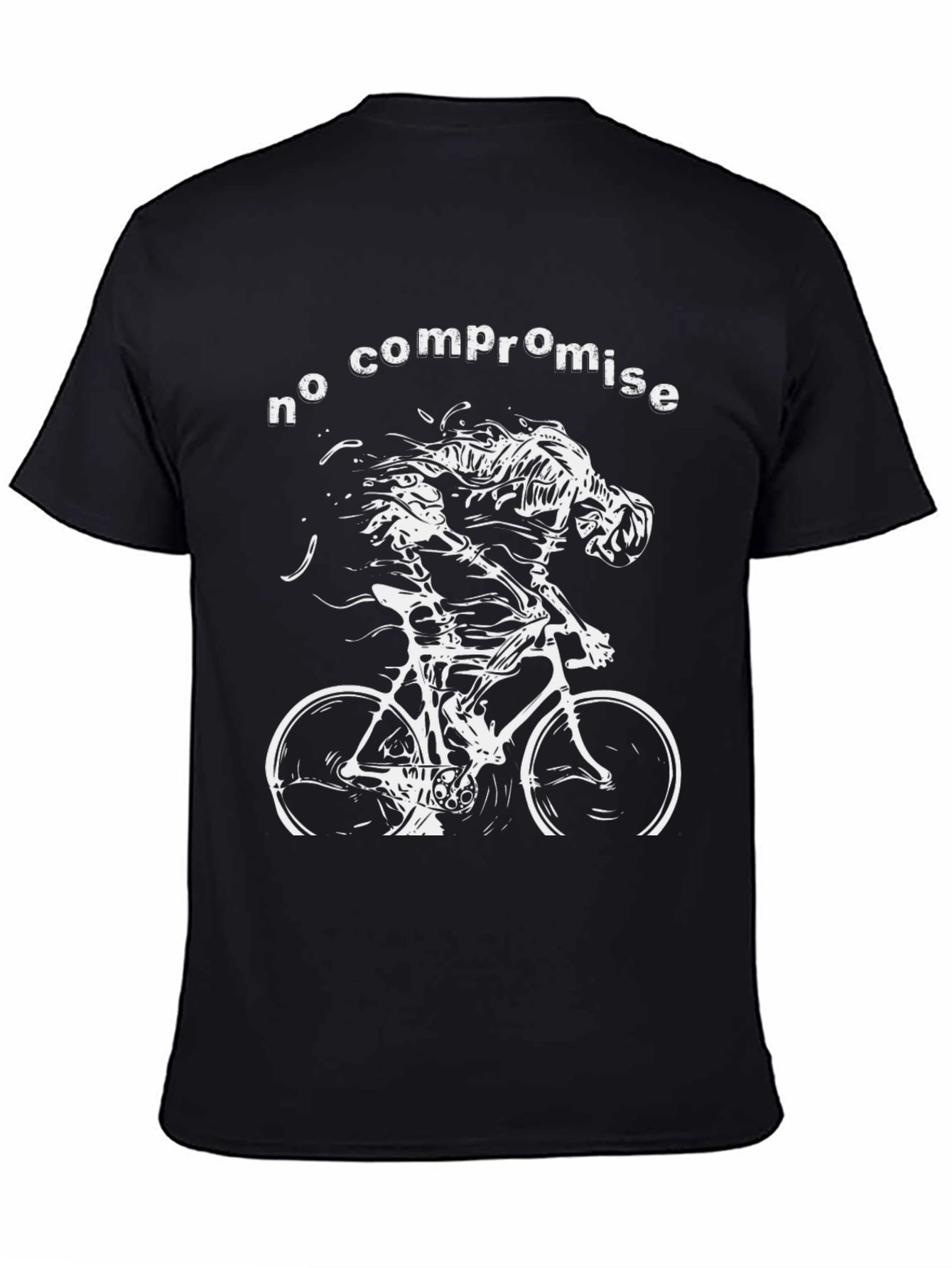 No Compromise Cyclist Graphic Tee - Black