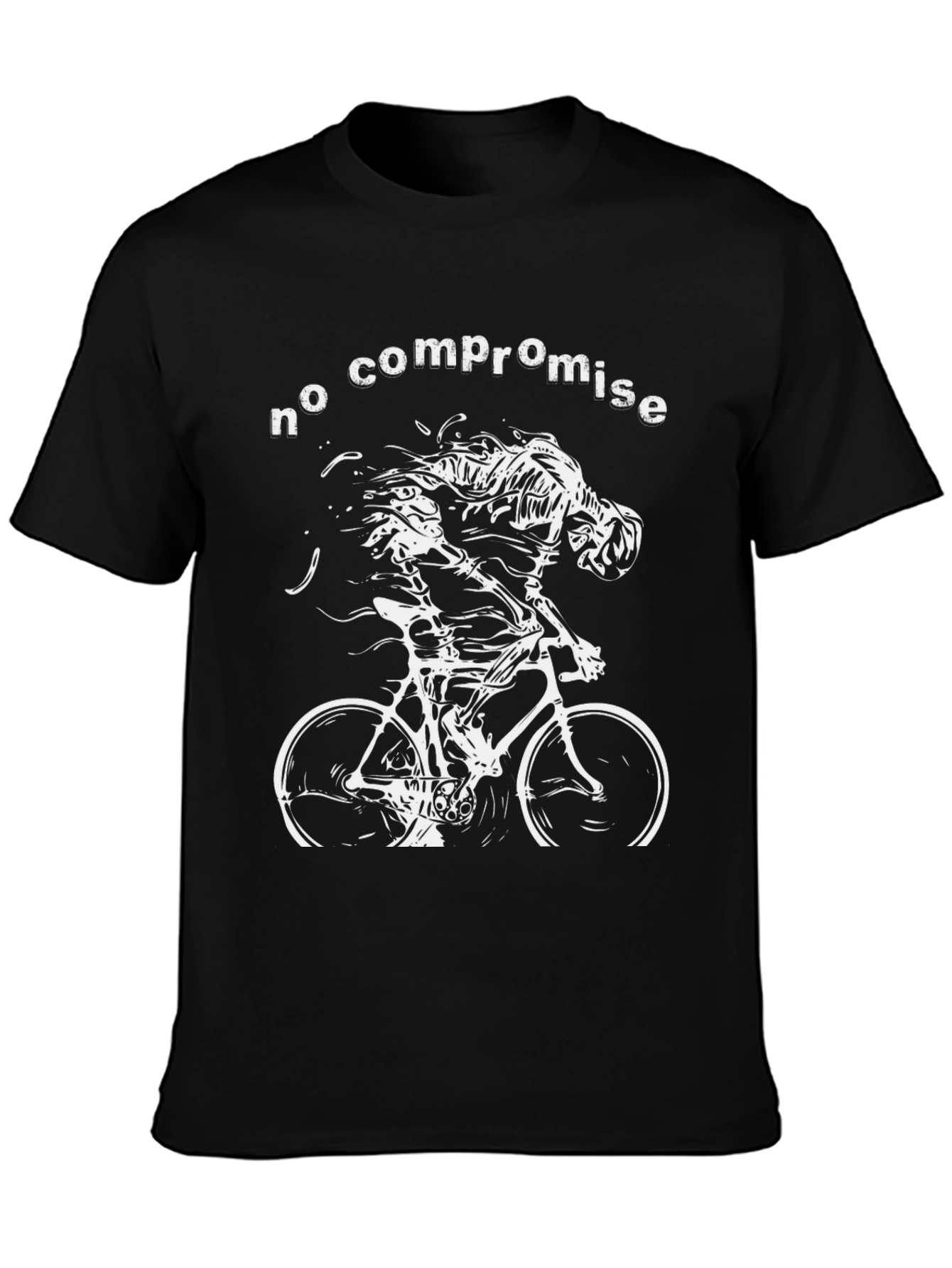 No Compromise Cyclist Graphic Tee - Black
