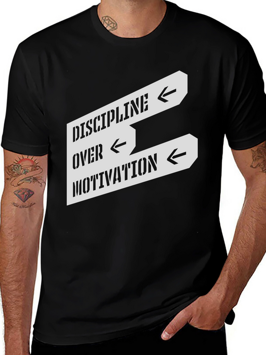 Discipline Over Motivation Graphic Tee