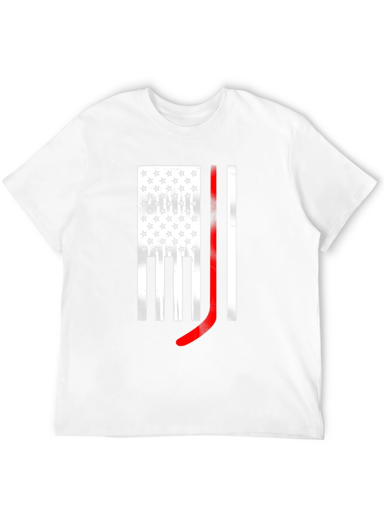 Hockey Flag Graphic Tee - Patriotic Sportswear