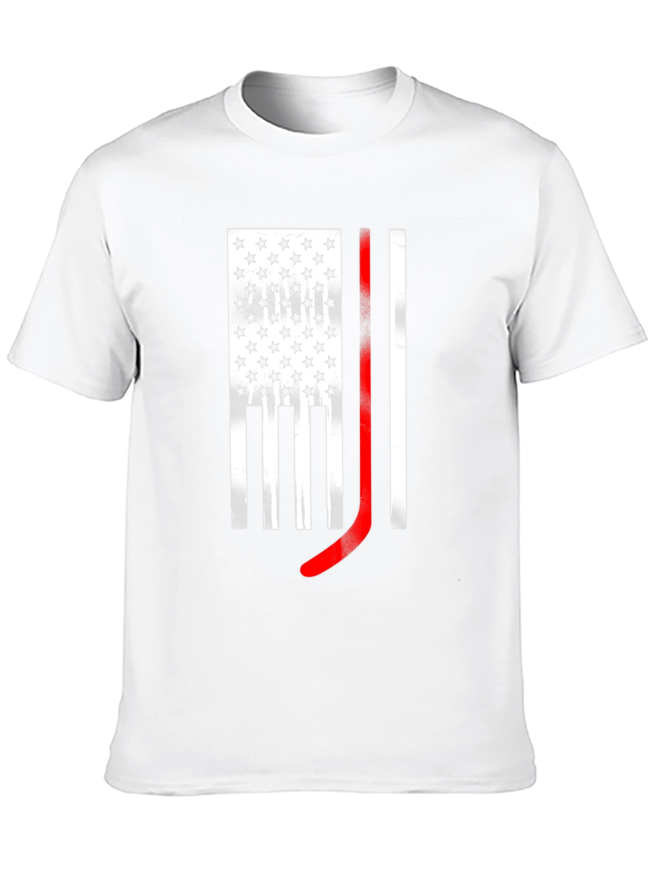 Hockey Flag Graphic Tee - Patriotic Sportswear