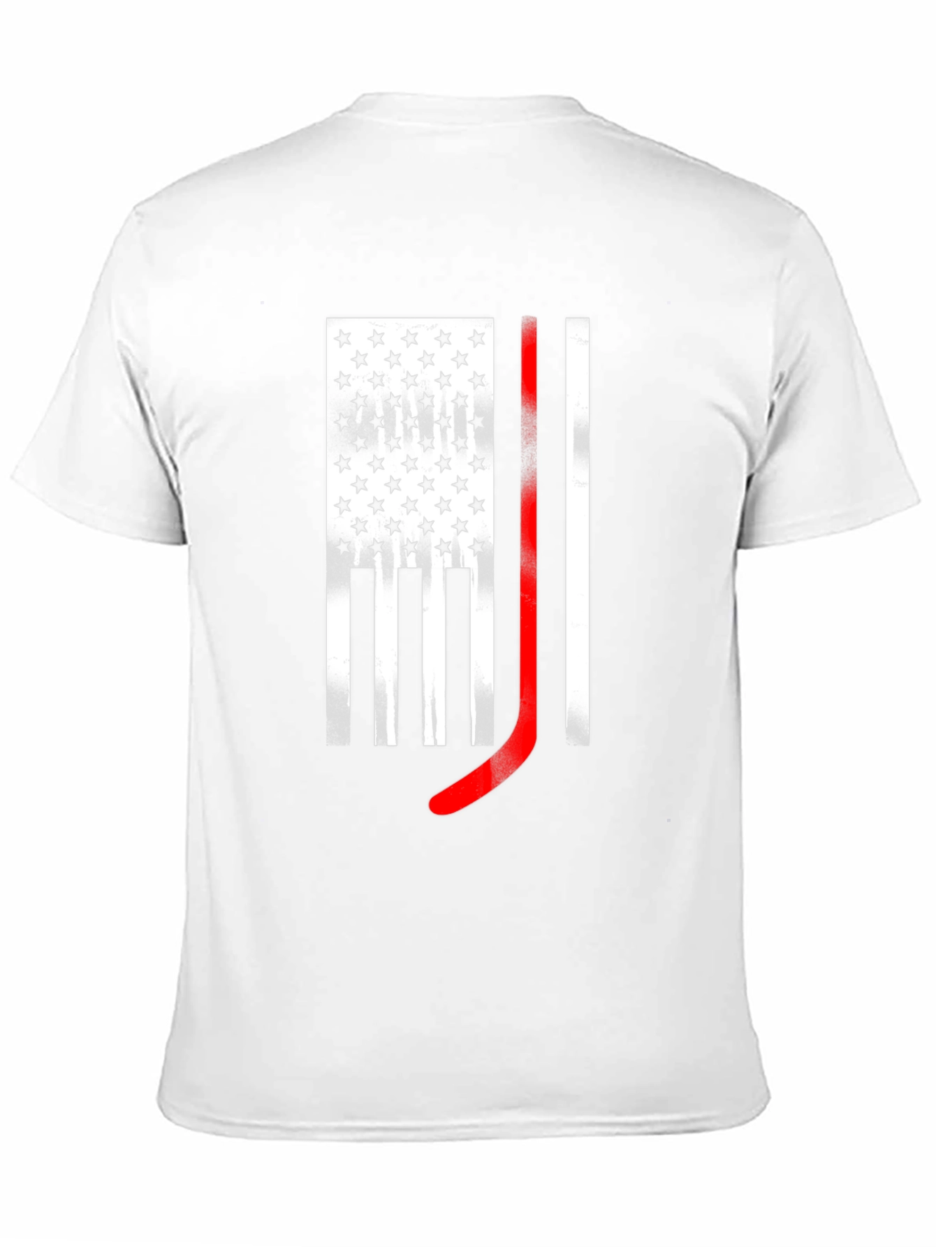 Hockey Flag Graphic Tee - Patriotic Sportswear