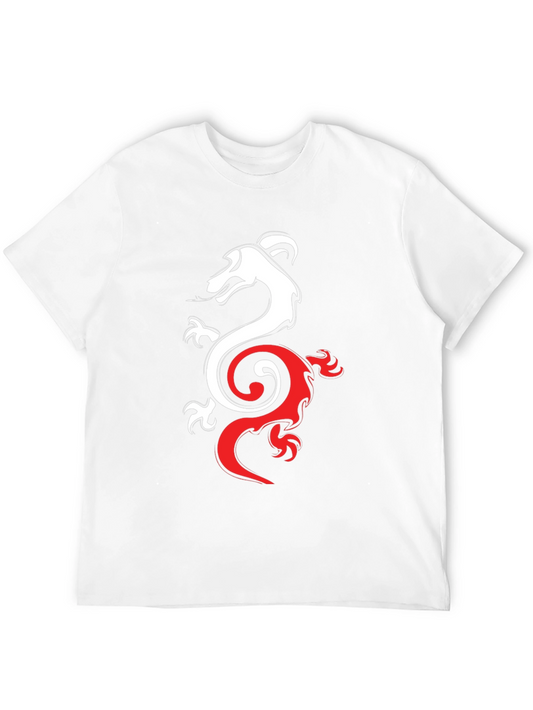 Dragon Yin Yang Graphic Tee - Black