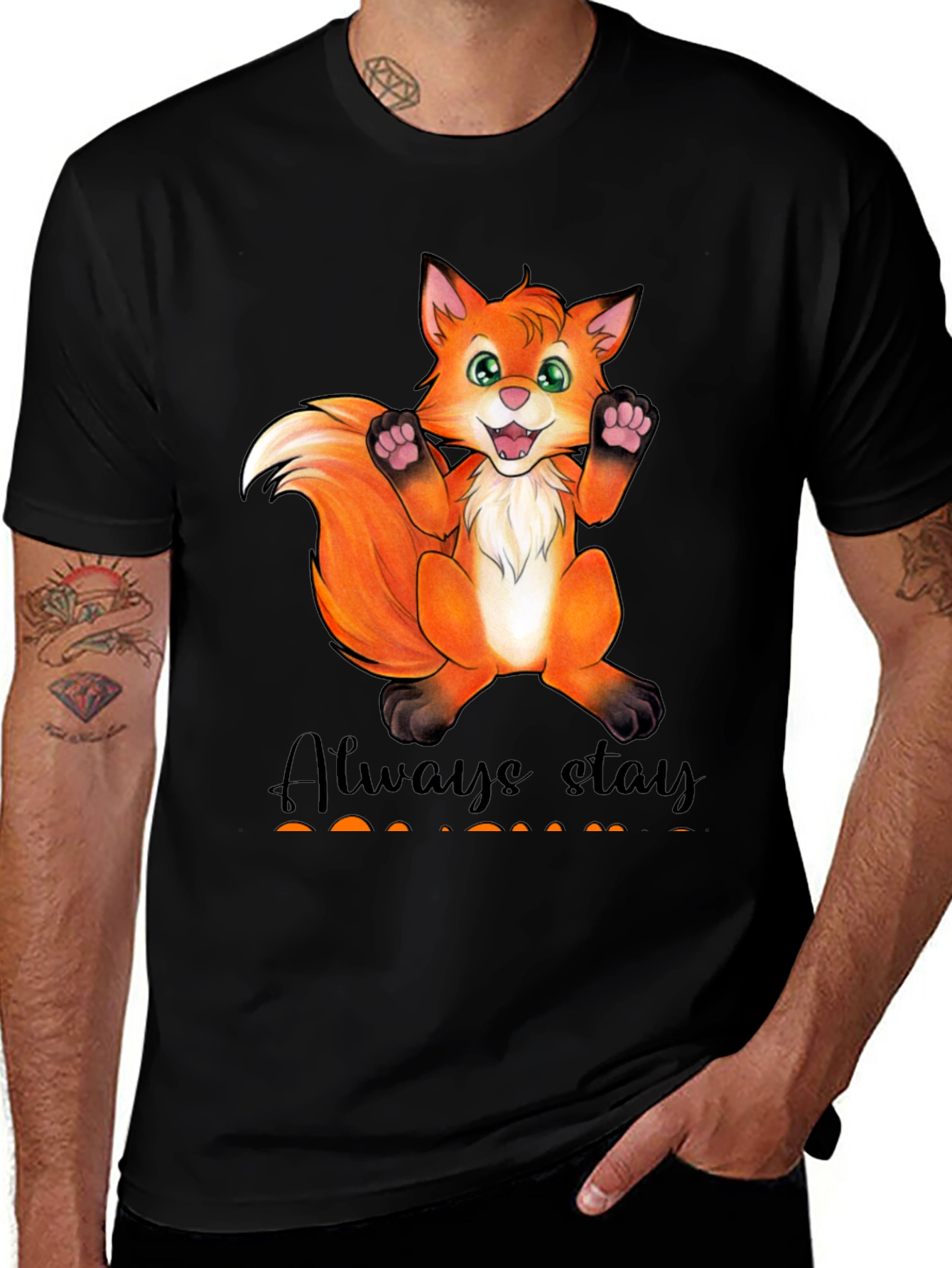 Cute Fox Graphic T-Shirt - Always Stay Humble