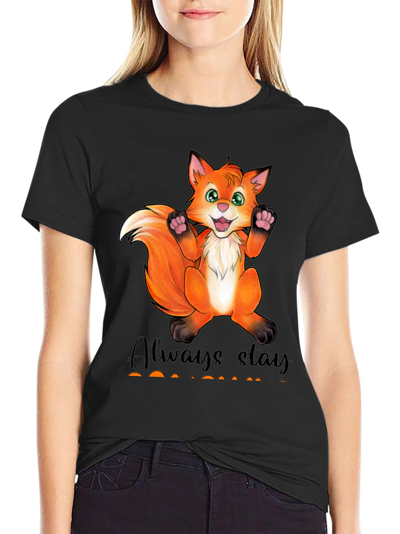 Cute Fox Graphic T-Shirt - Always Stay Humble