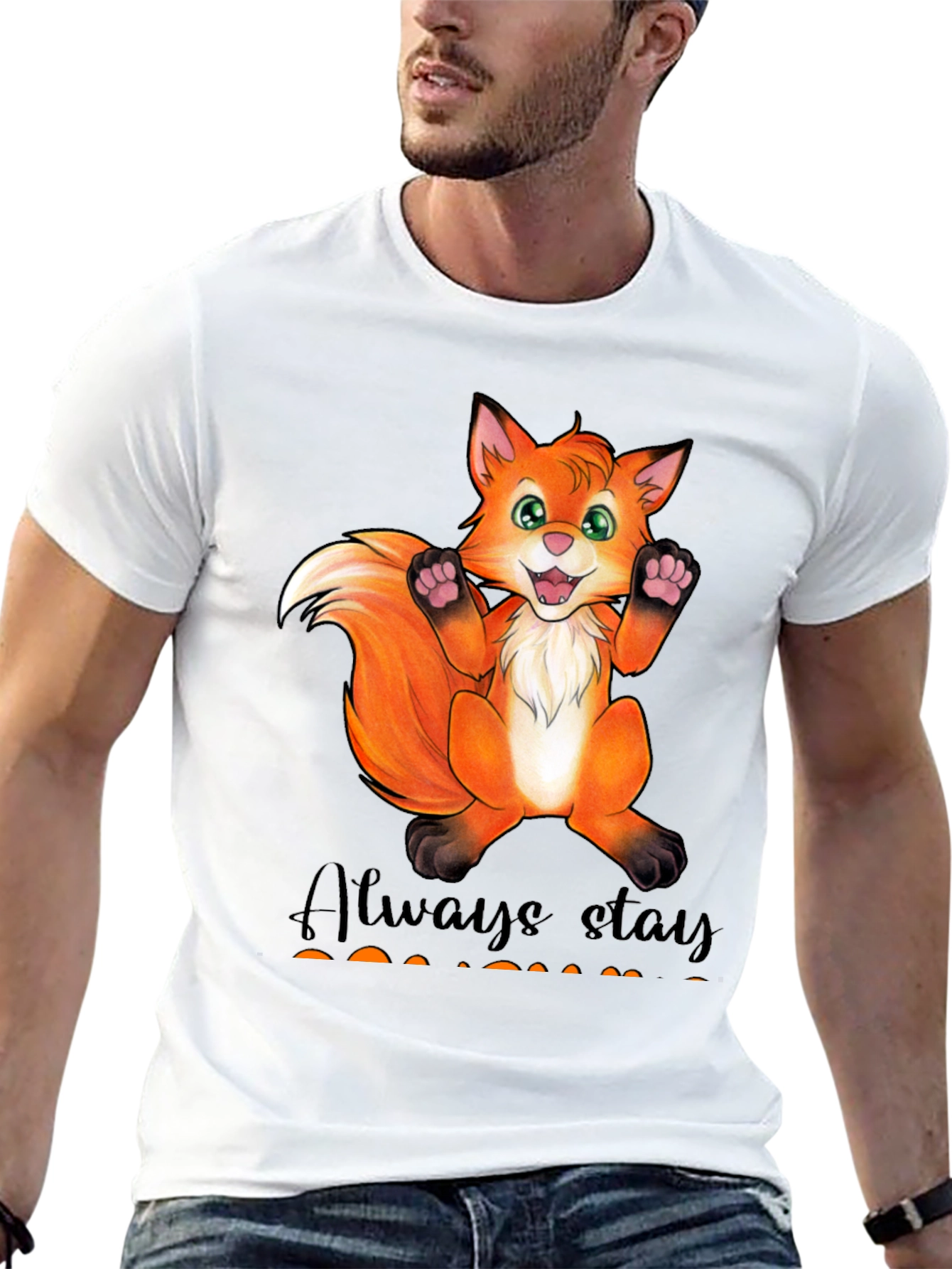 Cute Fox Graphic T-Shirt - Always Stay Humble