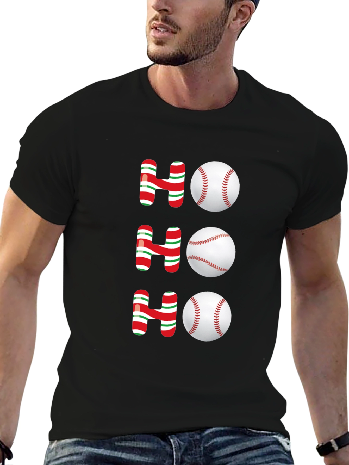 Festive Baseball Holiday T-Shirt