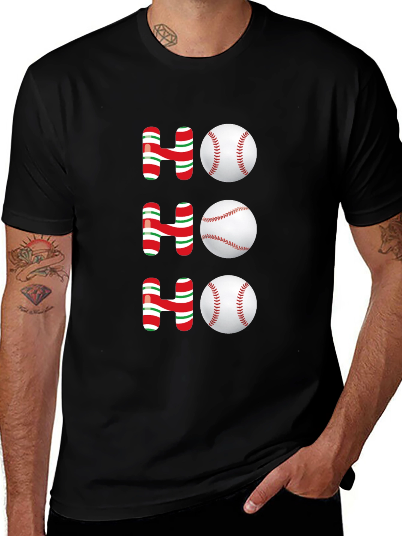 Festive Baseball Holiday T-Shirt