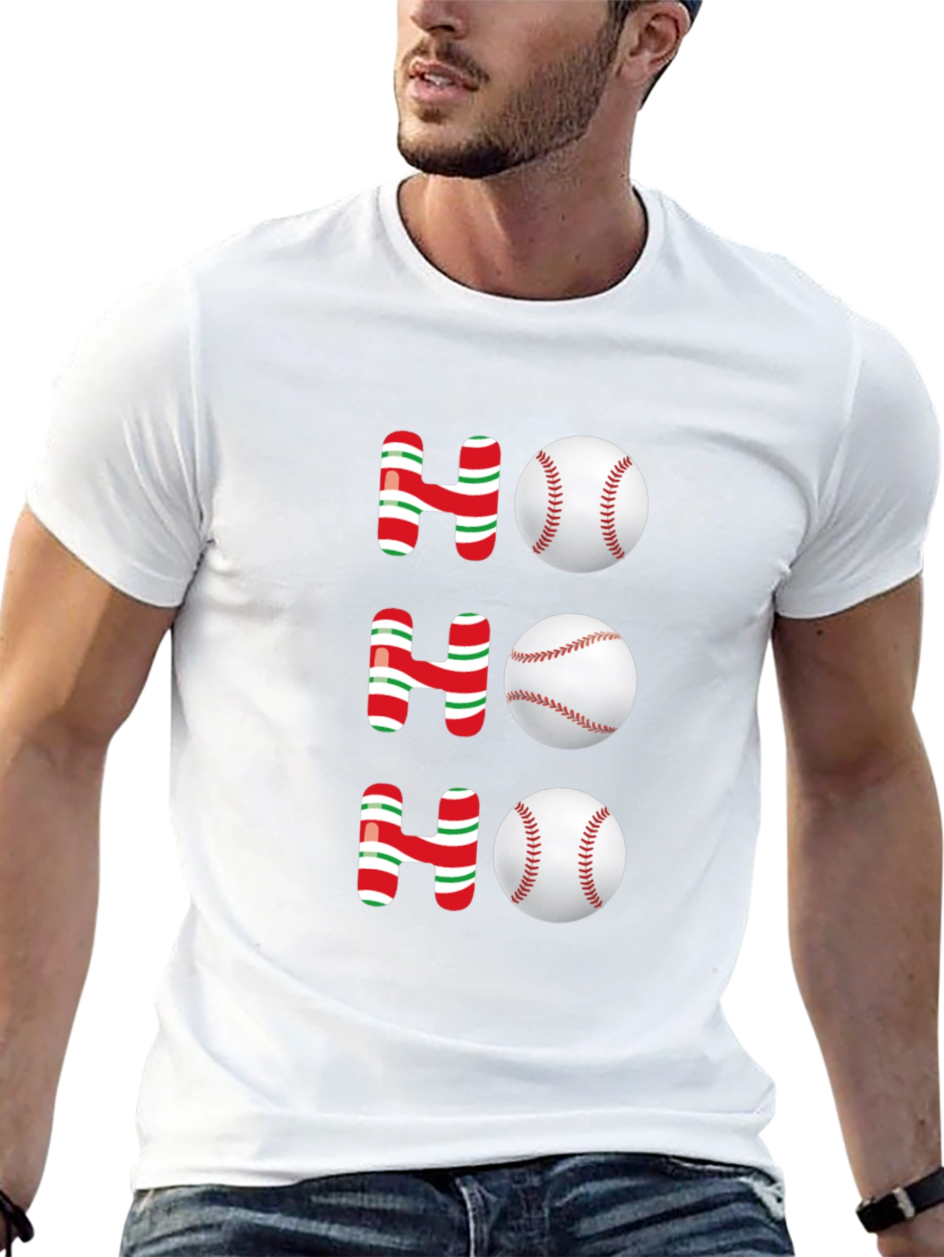 Festive Baseball Holiday T-Shirt