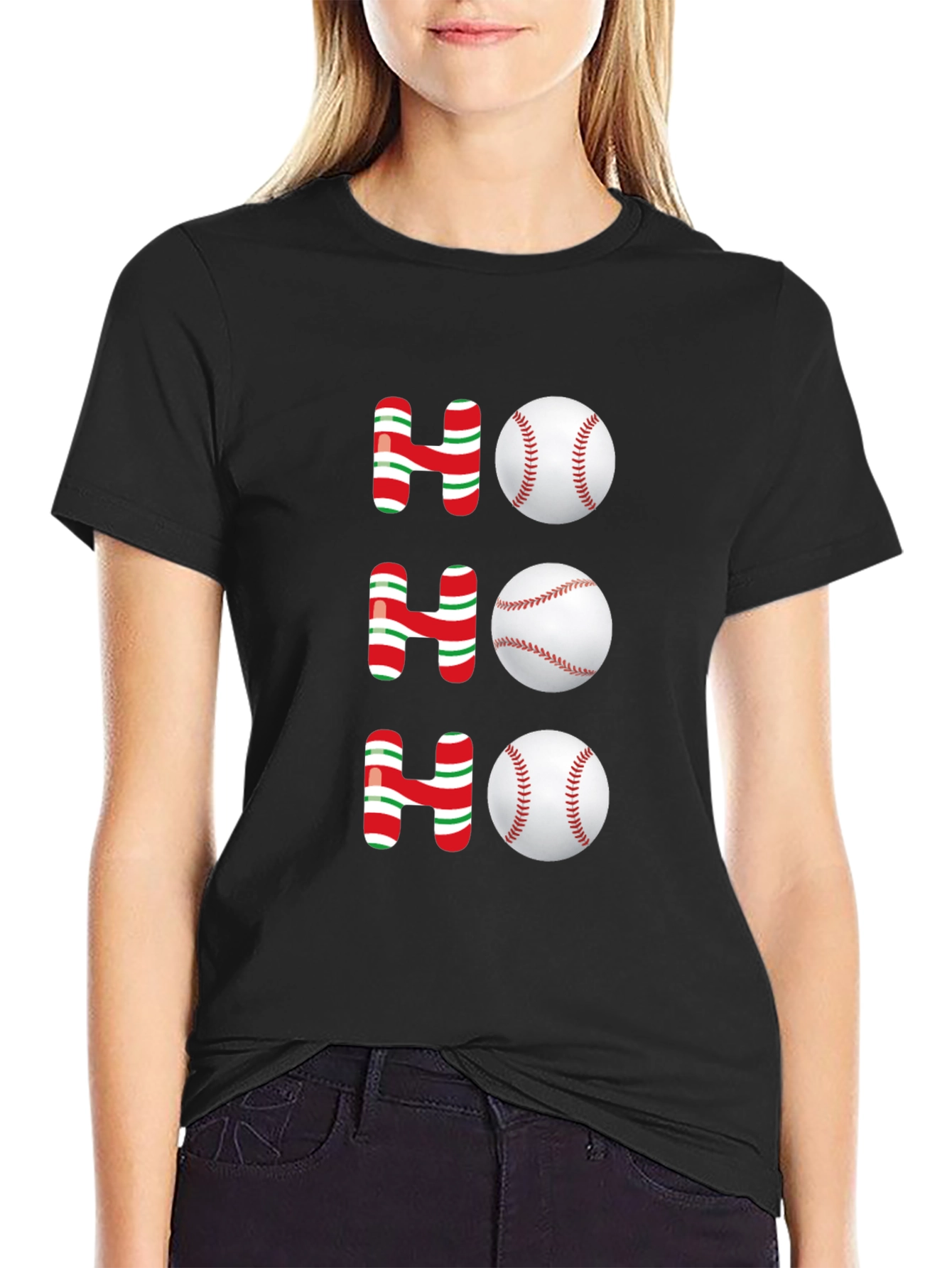 Festive Baseball Holiday T-Shirt