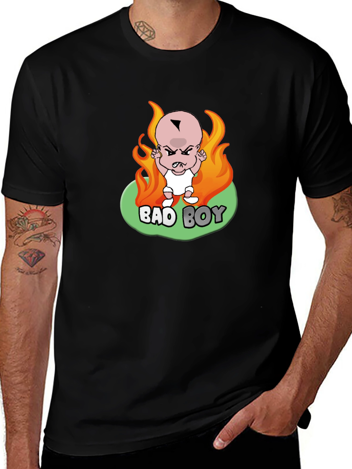 Bad Boy Baby Graphic Black T-Shirt