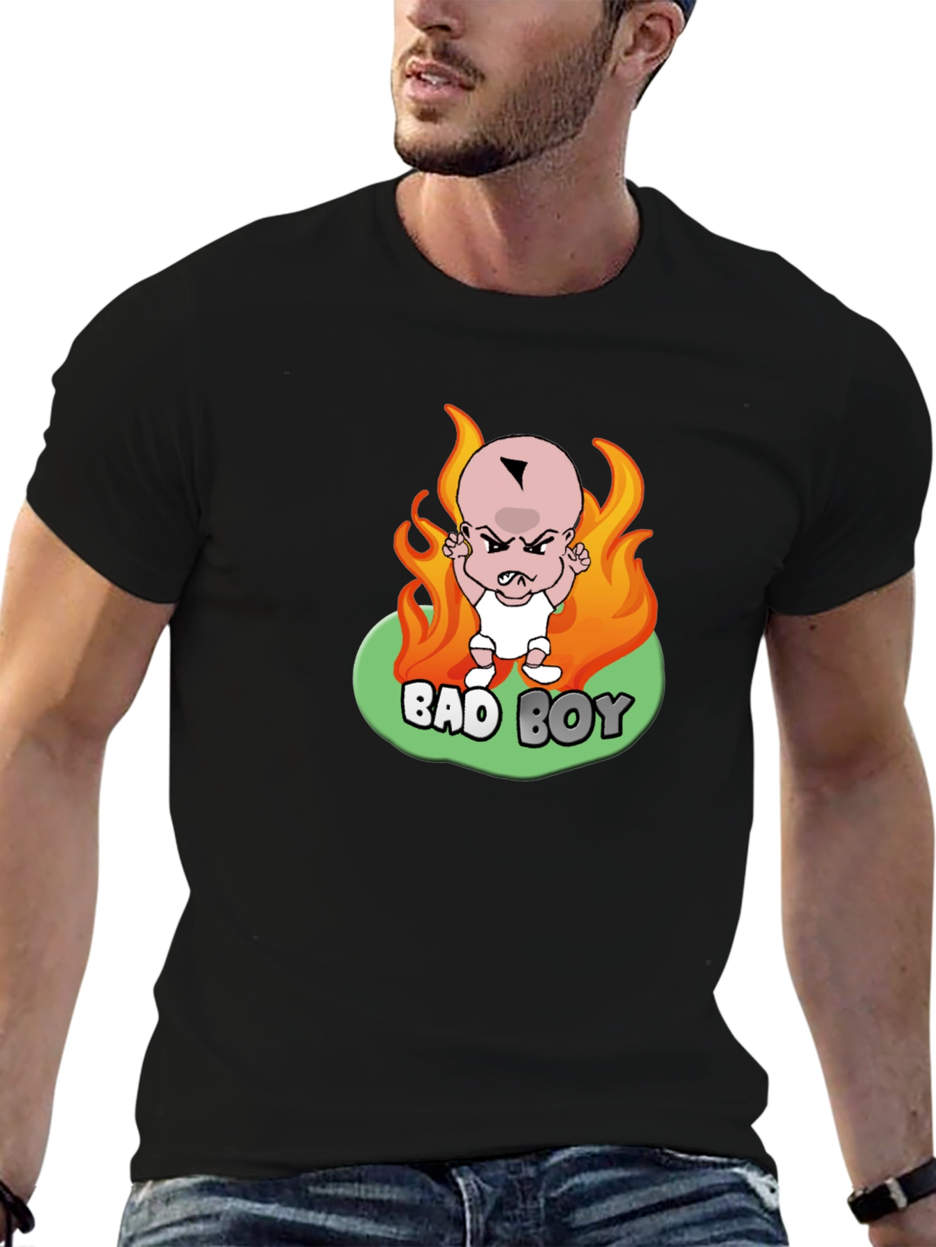 Bad Boy Baby Graphic Black T-Shirt