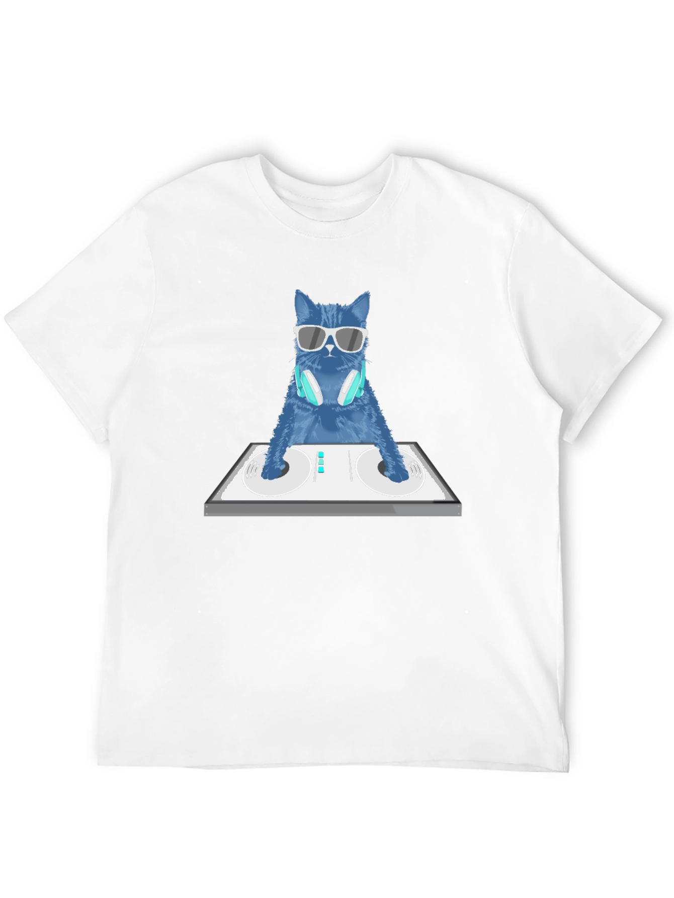 DJ Cat Graphic T-Shirt - Cool Music Lover Tee