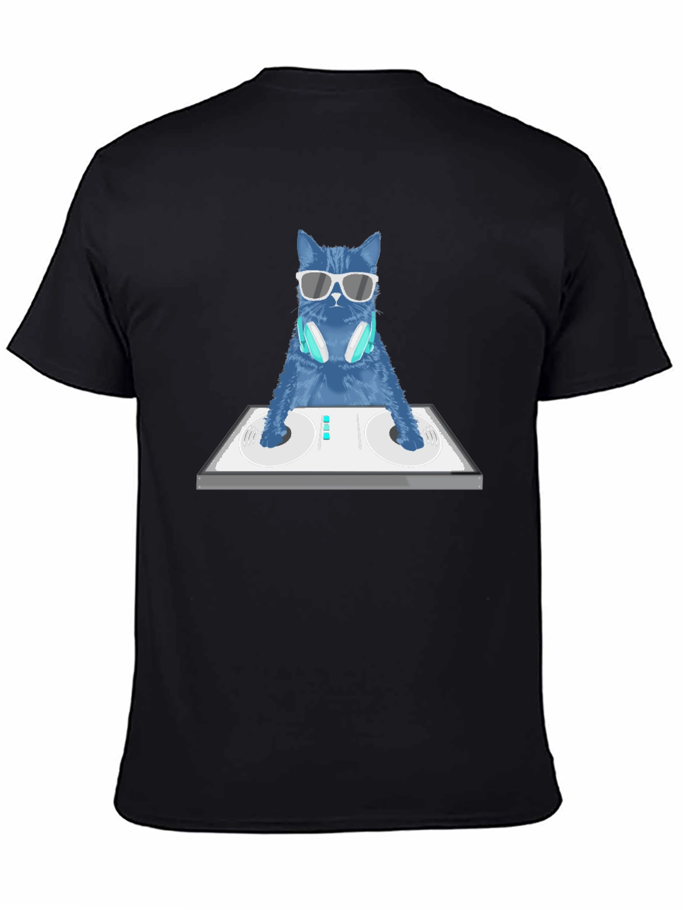 DJ Cat Graphic T-Shirt - Cool Music Lover Tee