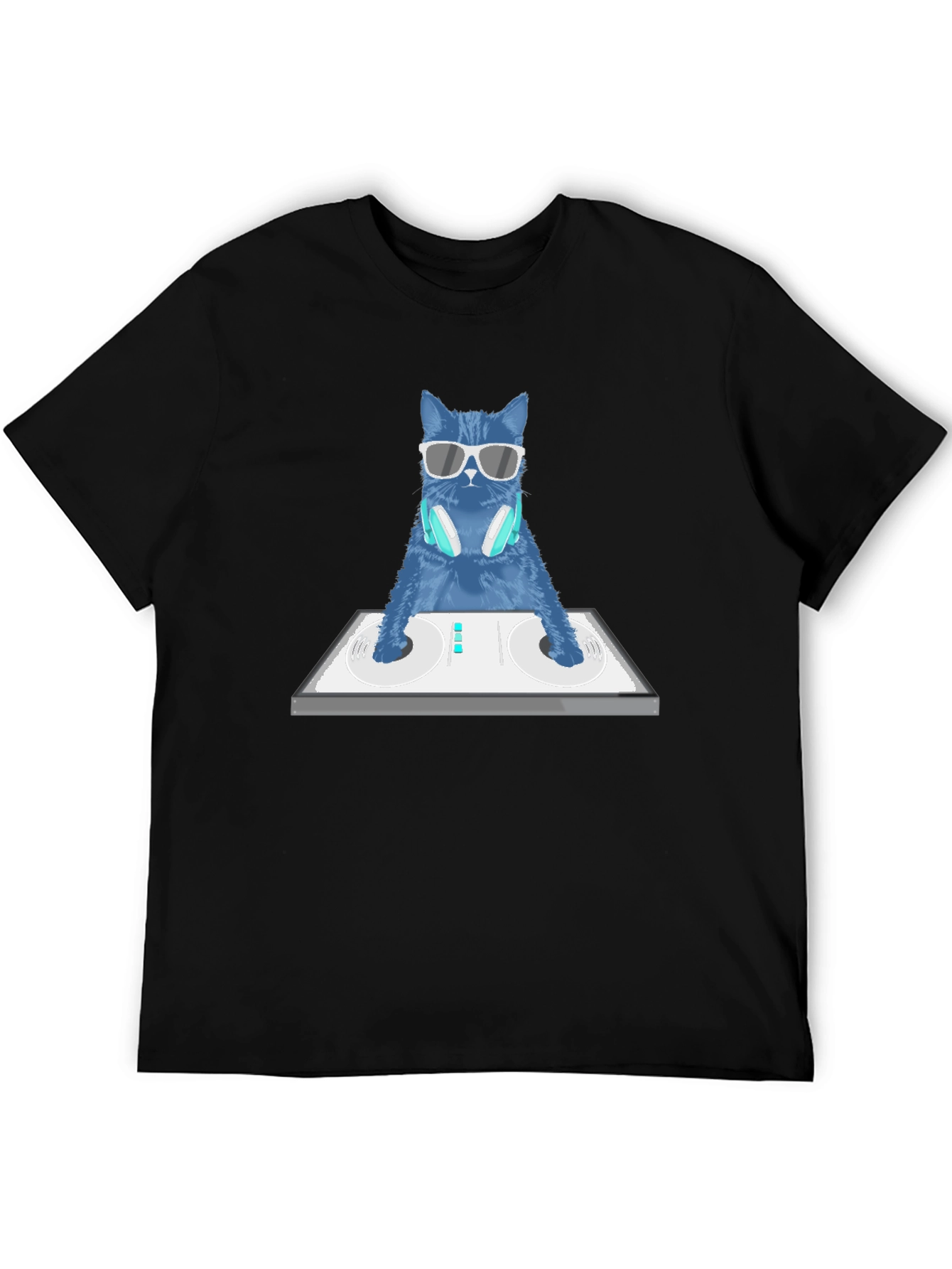 DJ Cat Graphic T-Shirt - Cool Music Lover Tee