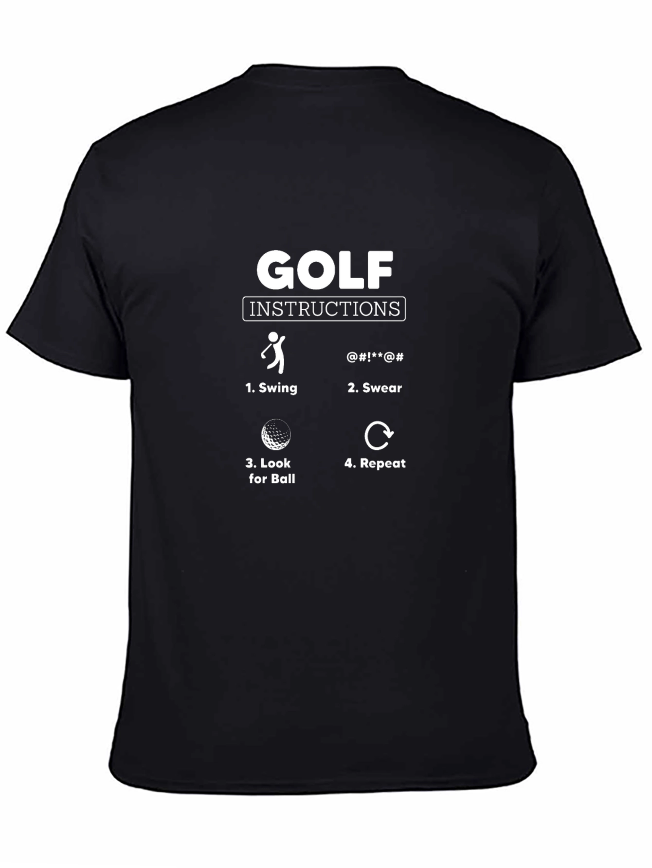 Golf Instructions Graphic Tee - Funny Golfing T-Shirt