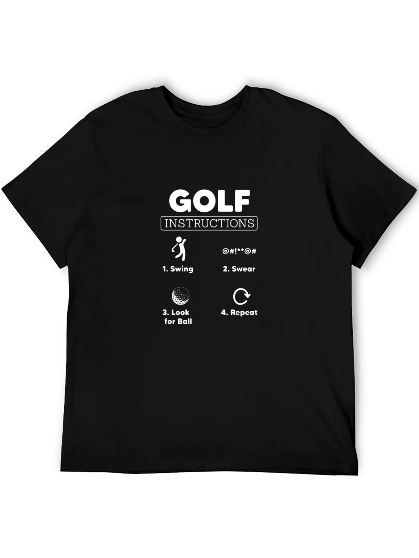 Golf Instructions Graphic Tee - Funny Golfing T-Shirt
