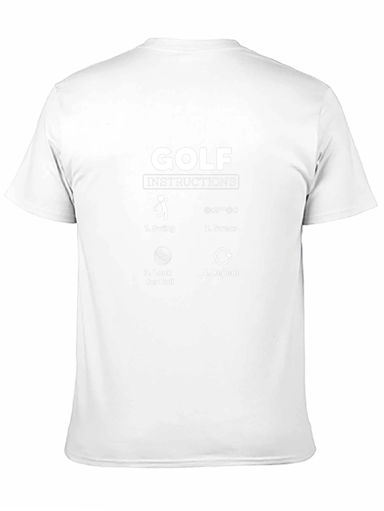 Golf Instructions Graphic Tee - Funny Golfing T-Shirt