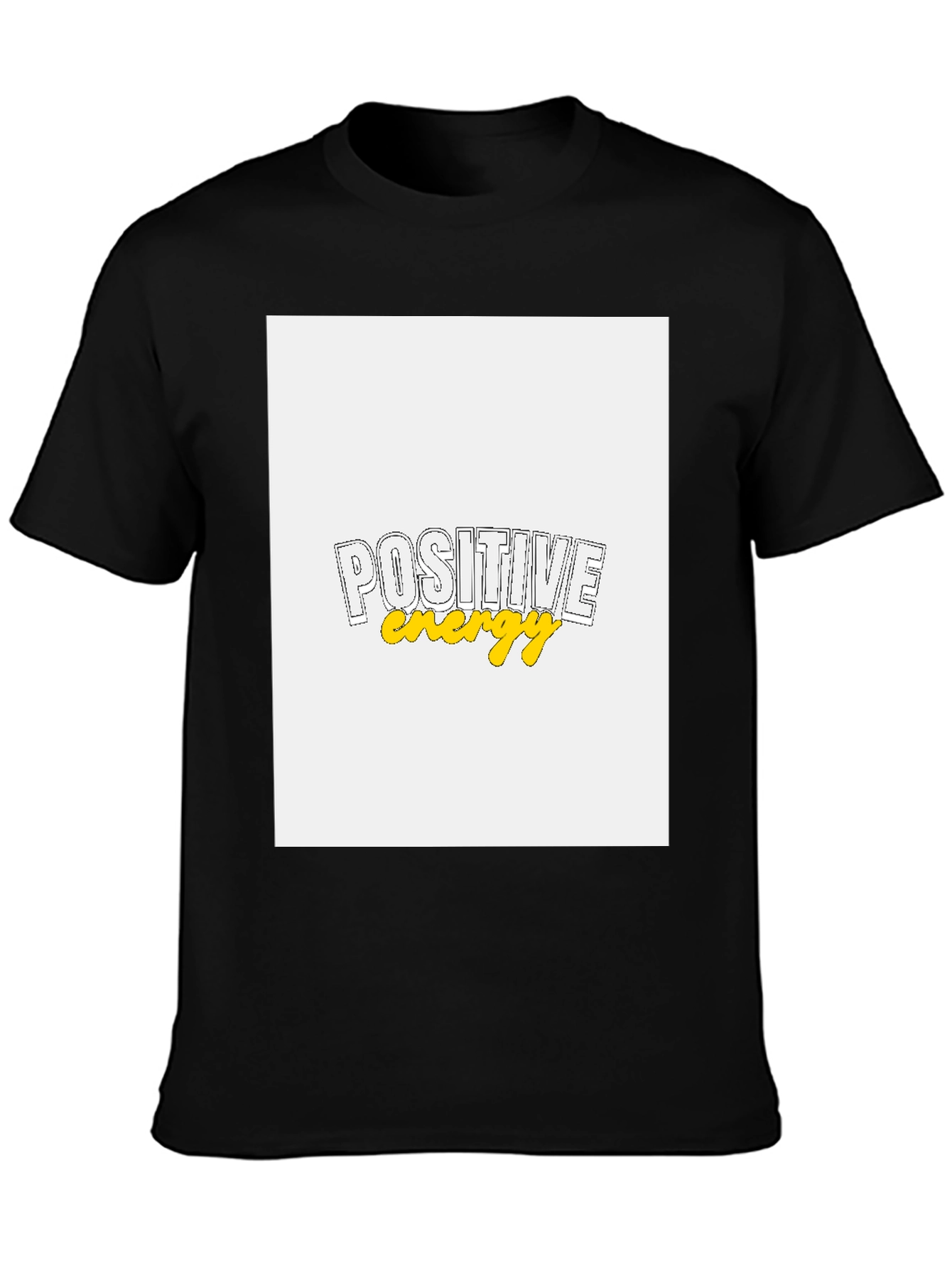 Positive Energy Graphic Tee - Black Cotton Blend