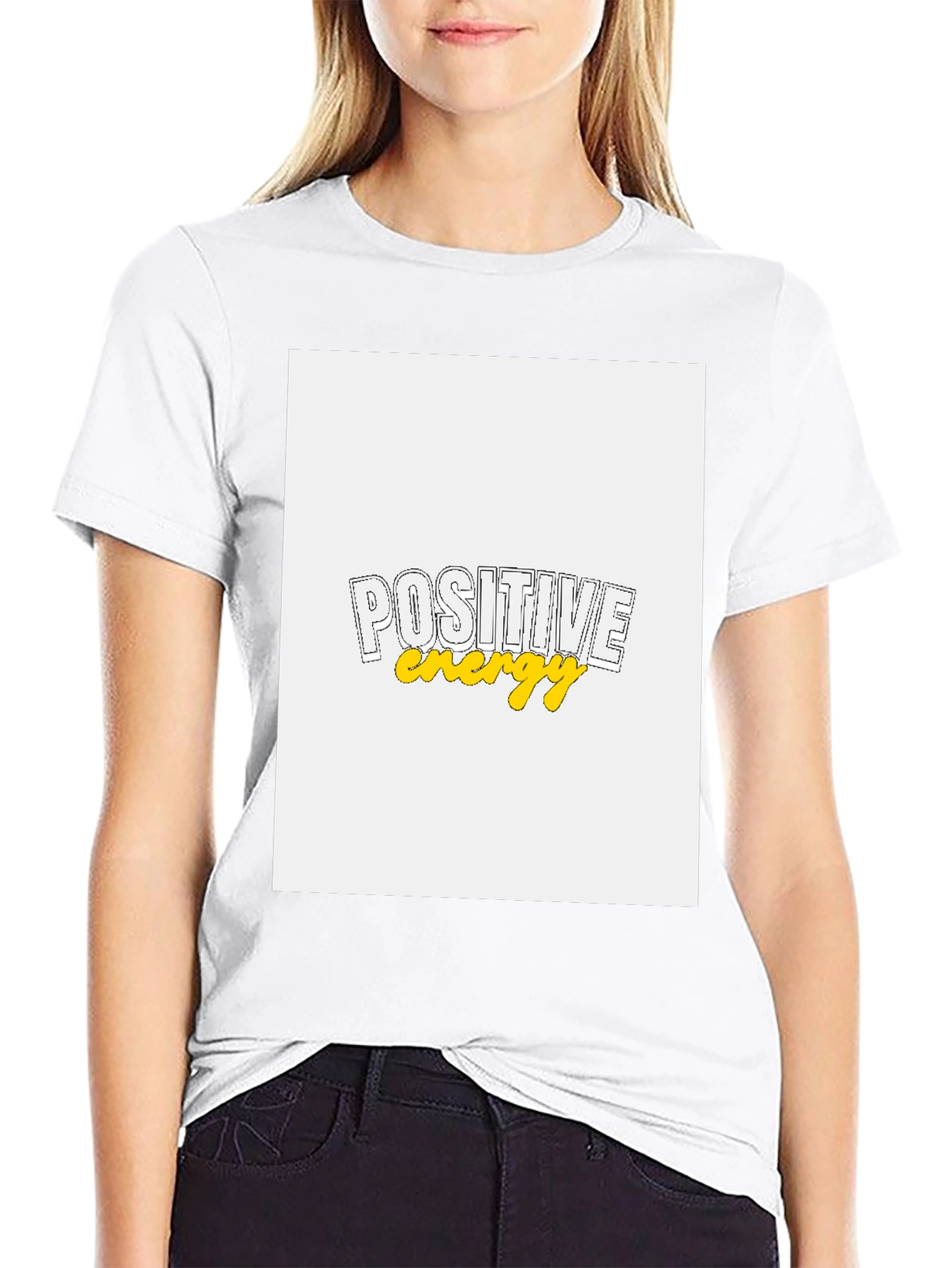 Positive Energy Graphic Tee - Black Cotton Blend