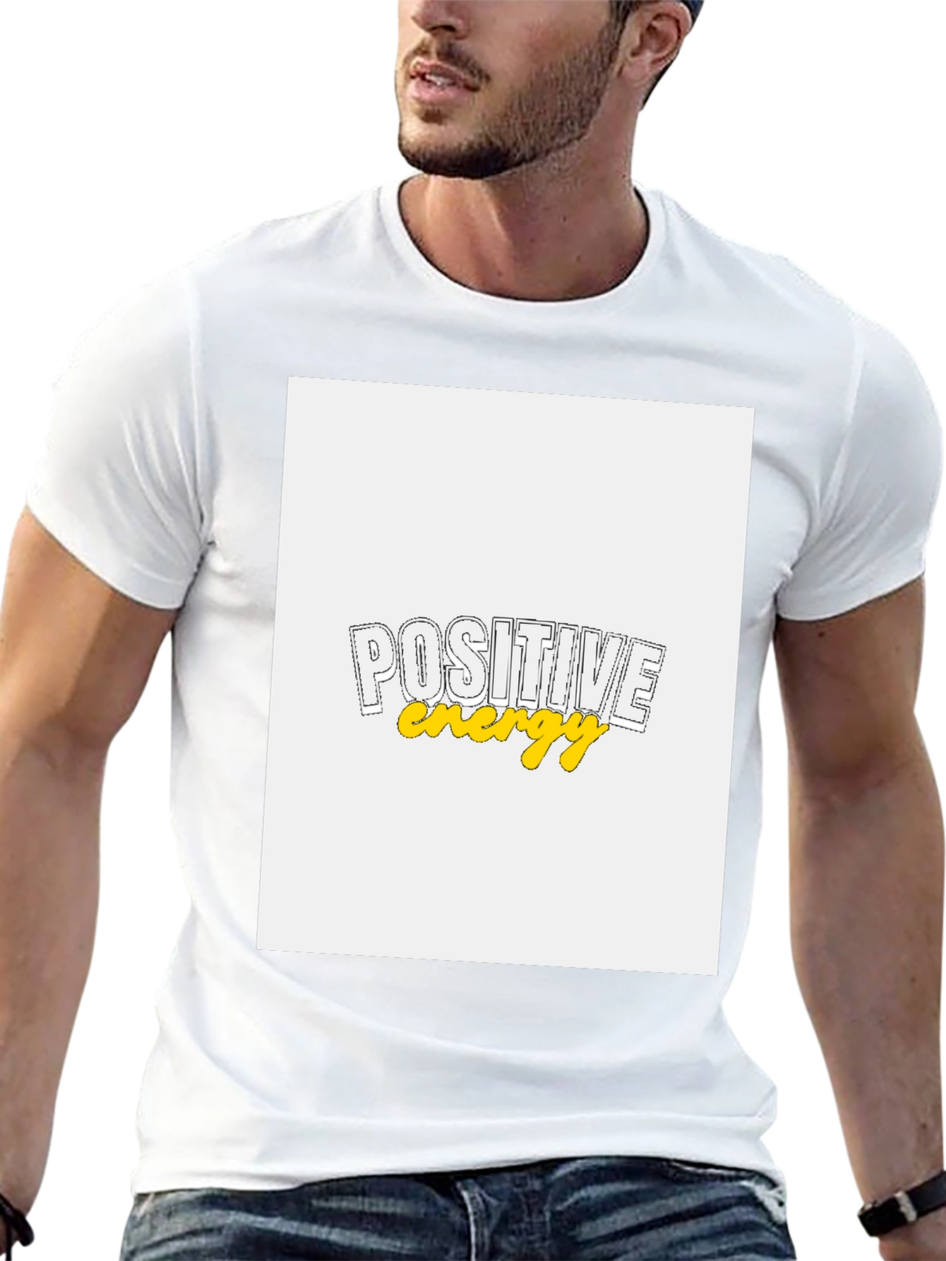 Positive Energy Graphic Tee - Black Cotton Blend